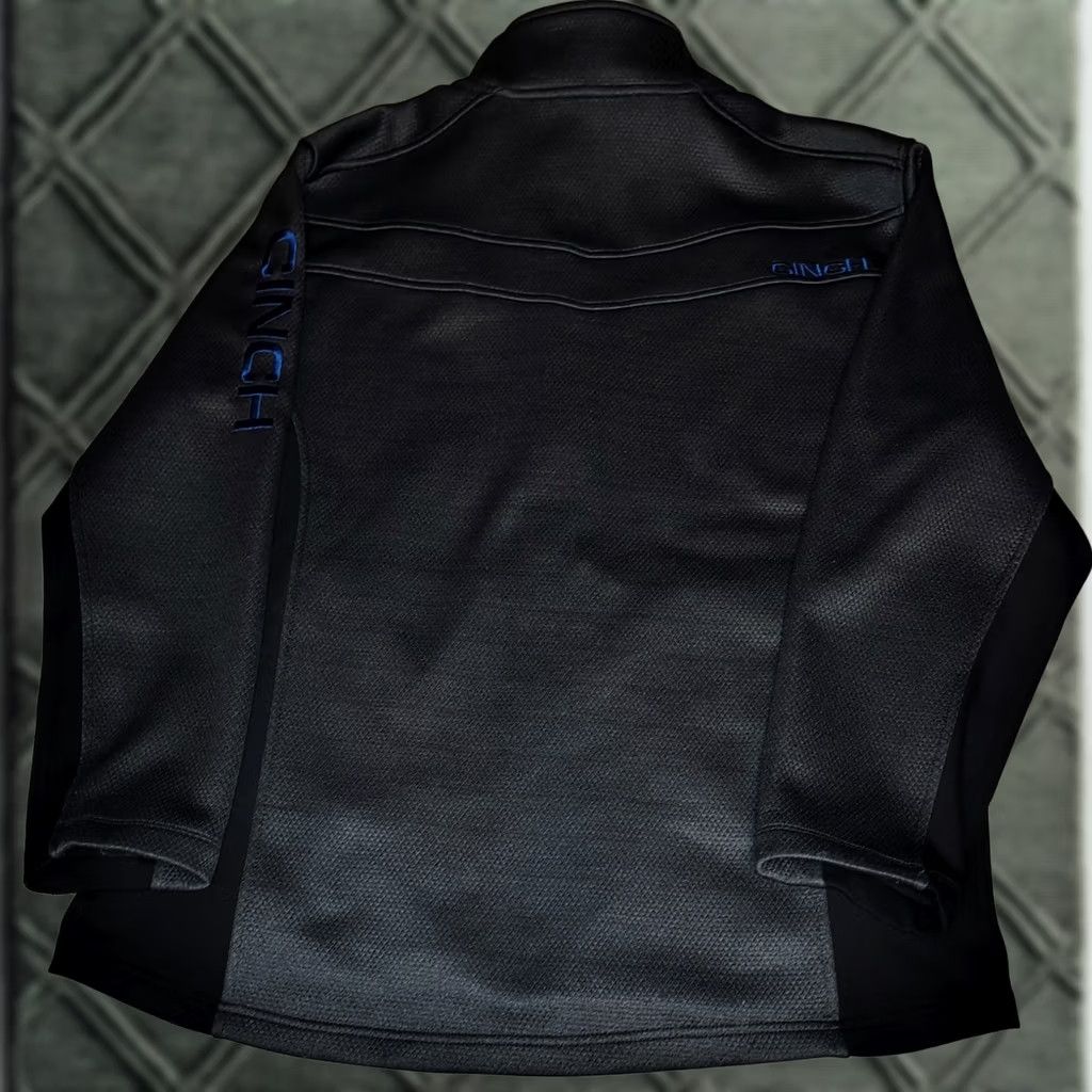 Vintage Cinch Jacket Mens XL Bonded Softshell Fleece Full Zip Tech Metallic Silver Size US XL / EU 56 / 4 - 1 Thumbnail