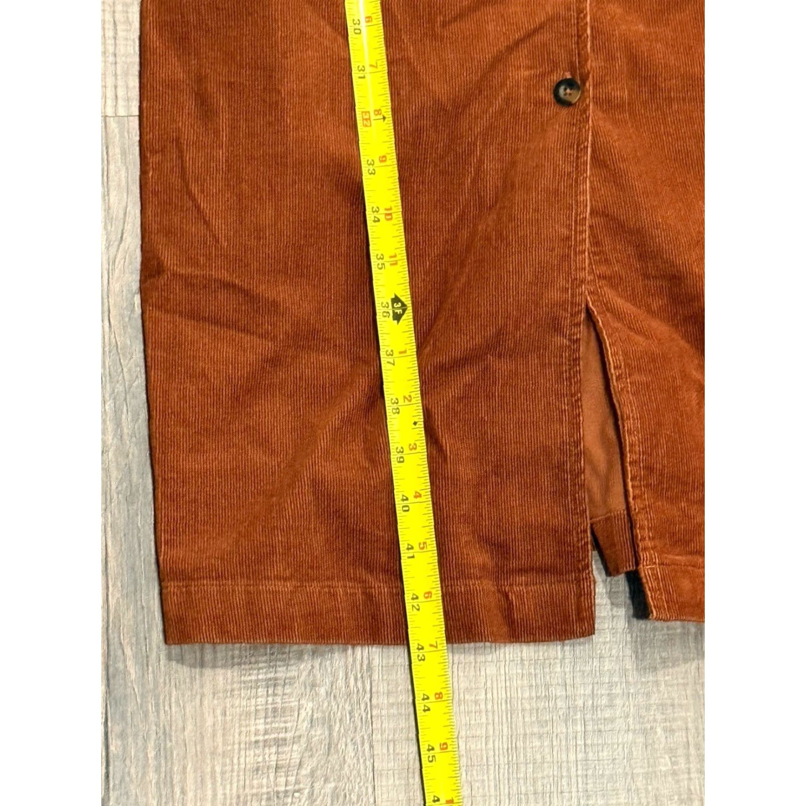 Boden Boden Flora Cord Brown Midi Dress Button Front Utility Patch Pocket Chic 8P Size M / US 6-8 / IT 42-44 - 3 Thumbnail