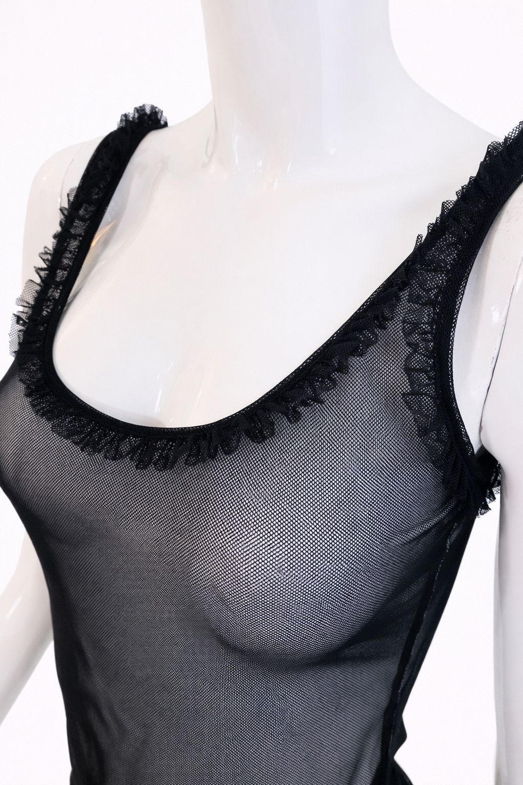 Dolce & Gabbana Dolce & Gabbana Sheer Mesh Rhinestone Transparent Top Size US XS / EU 42 / 0 - 7 Thumbnail