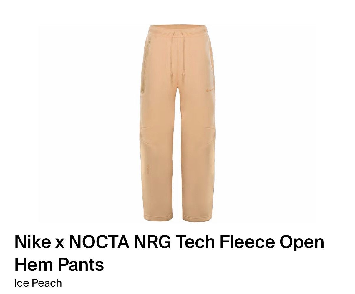 NOCTA × Nike LARGE Nike NOCTA Tech Fleece Open Hem Sweatpants Ice Peach Size US 34 / EU 50 - 9 Thumbnail