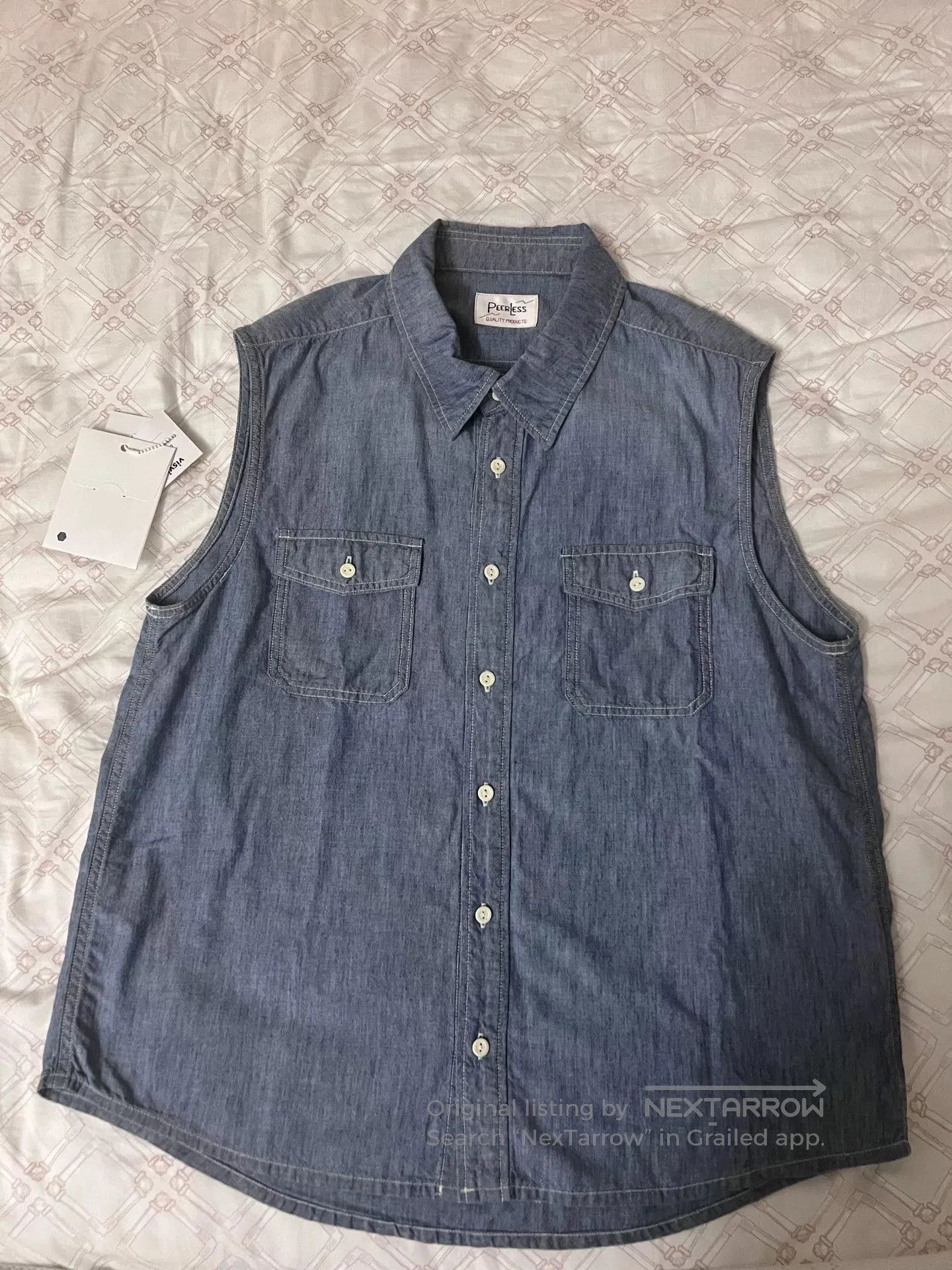 Visvim VISVIM 22SS Cut Off Chambray Shirt. Size US S / EU 44-46 / 1 - 1 Thumbnail