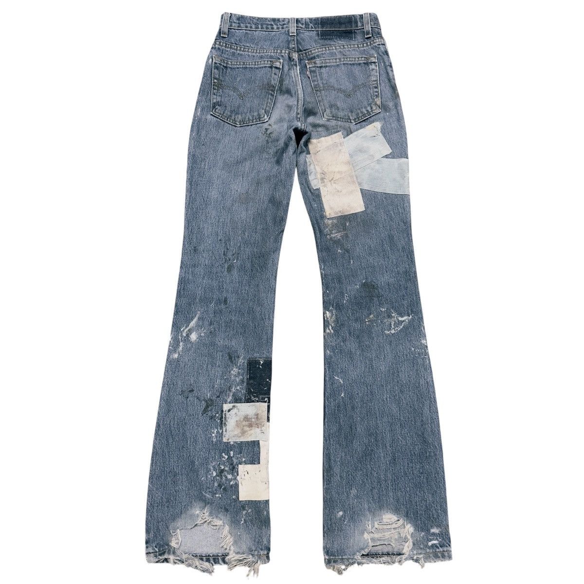 Levi's Vintage Levis 517 Distressed Denim Flare Jeans Hedi Slimane Size US 28 / EU 44 - 2 Thumbnail
