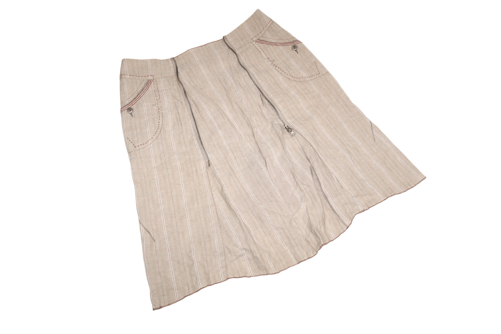 Marithe + Francois Girbaud 🔥Iconoclast Cotton Linen Asymmetrical transformation skirt Size 30" / US 8 / IT 44 - 6 Thumbnail