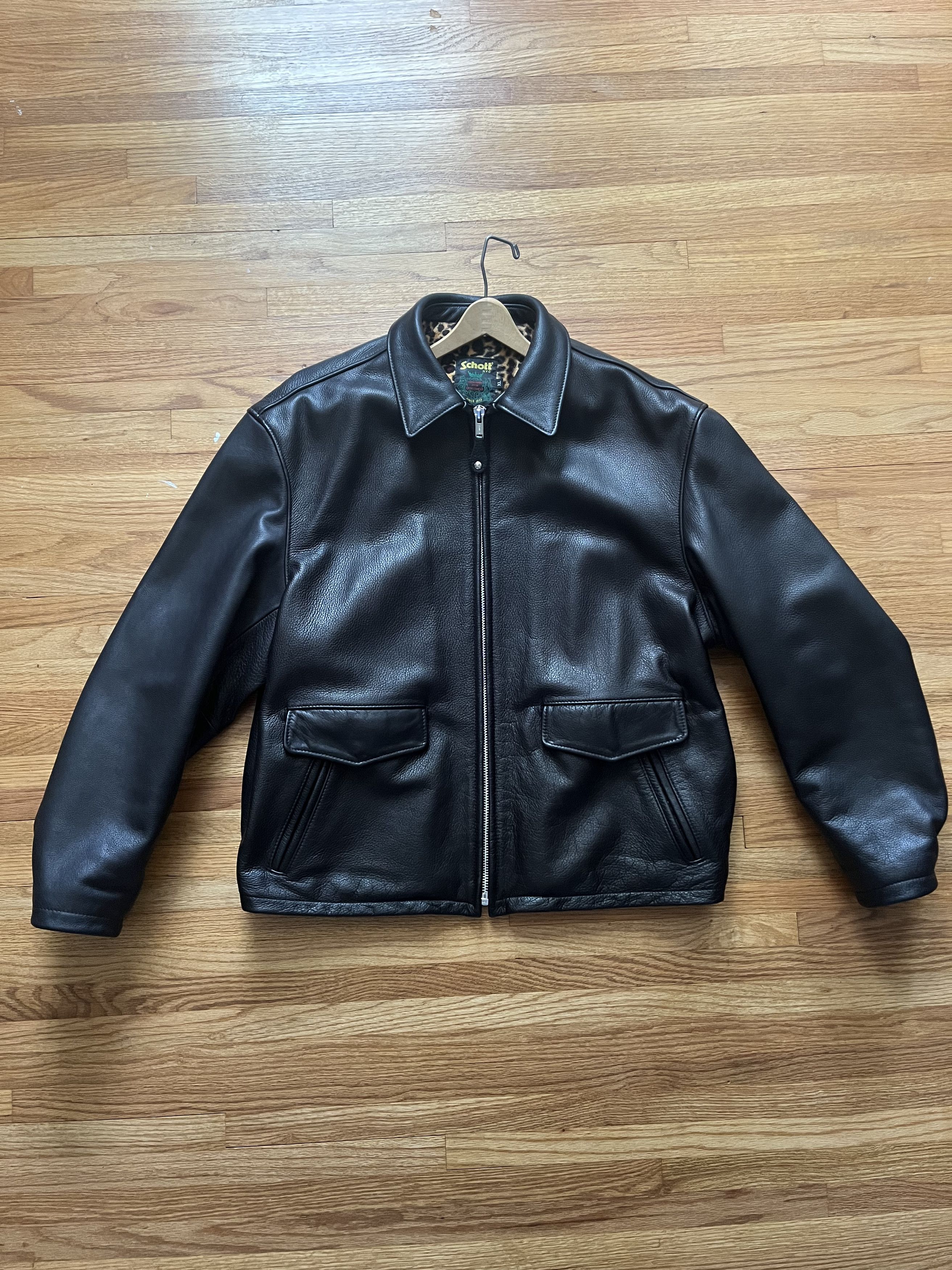 Schott × Supreme Supreme®/Schott® Leather Racer Jacket Size US XL / EU 56 / 4 - 3 Thumbnail