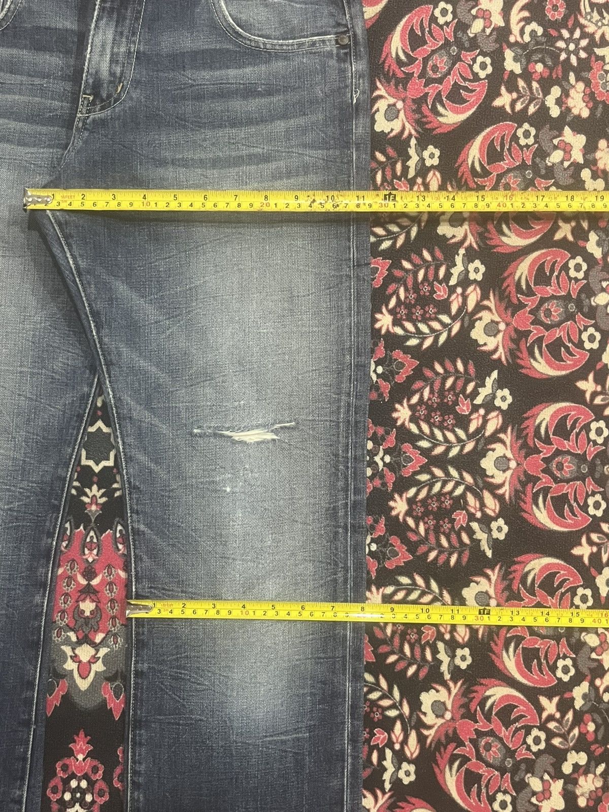 Chip & Pepper Vintage Chip & Pepper Blue Faded Whisker Rip Straight Jeans Size US 29 - 13 Thumbnail