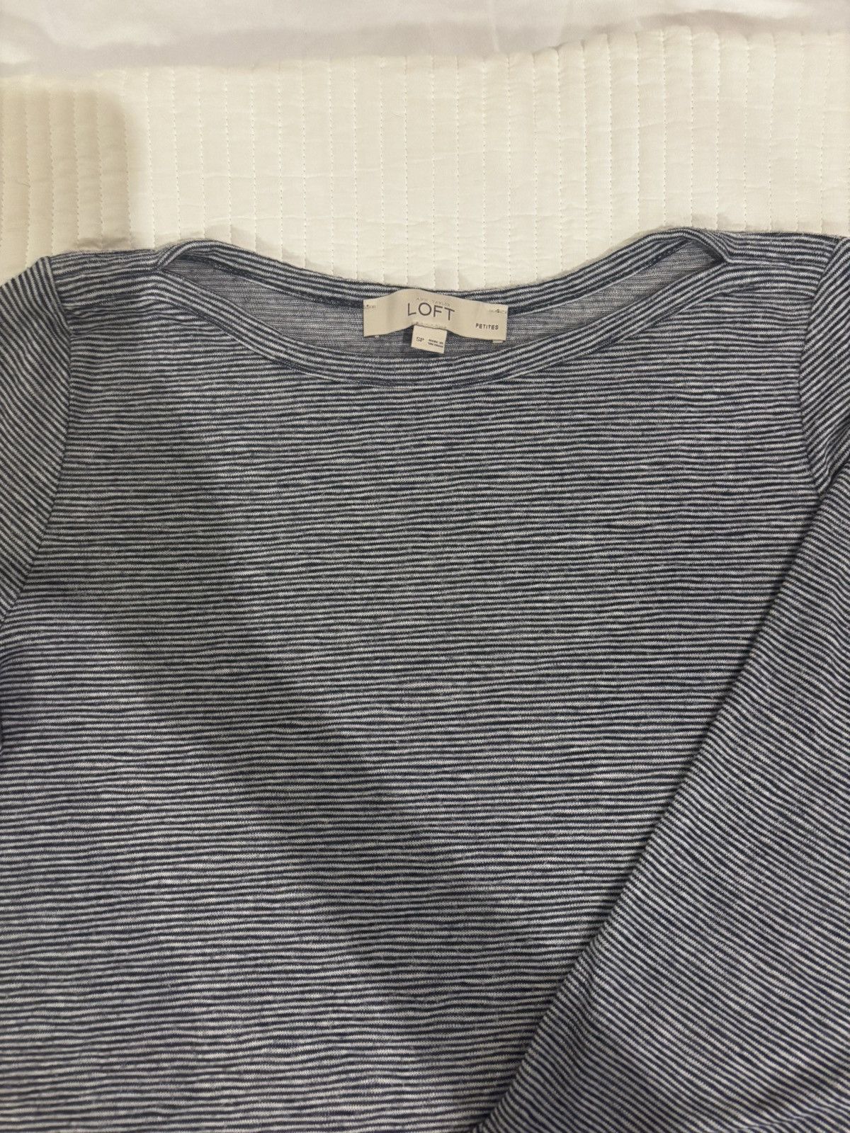 Loft Black & white 3/4 sleeves Top.wt693 Size S / US 4 / IT 40 - 2 Thumbnail