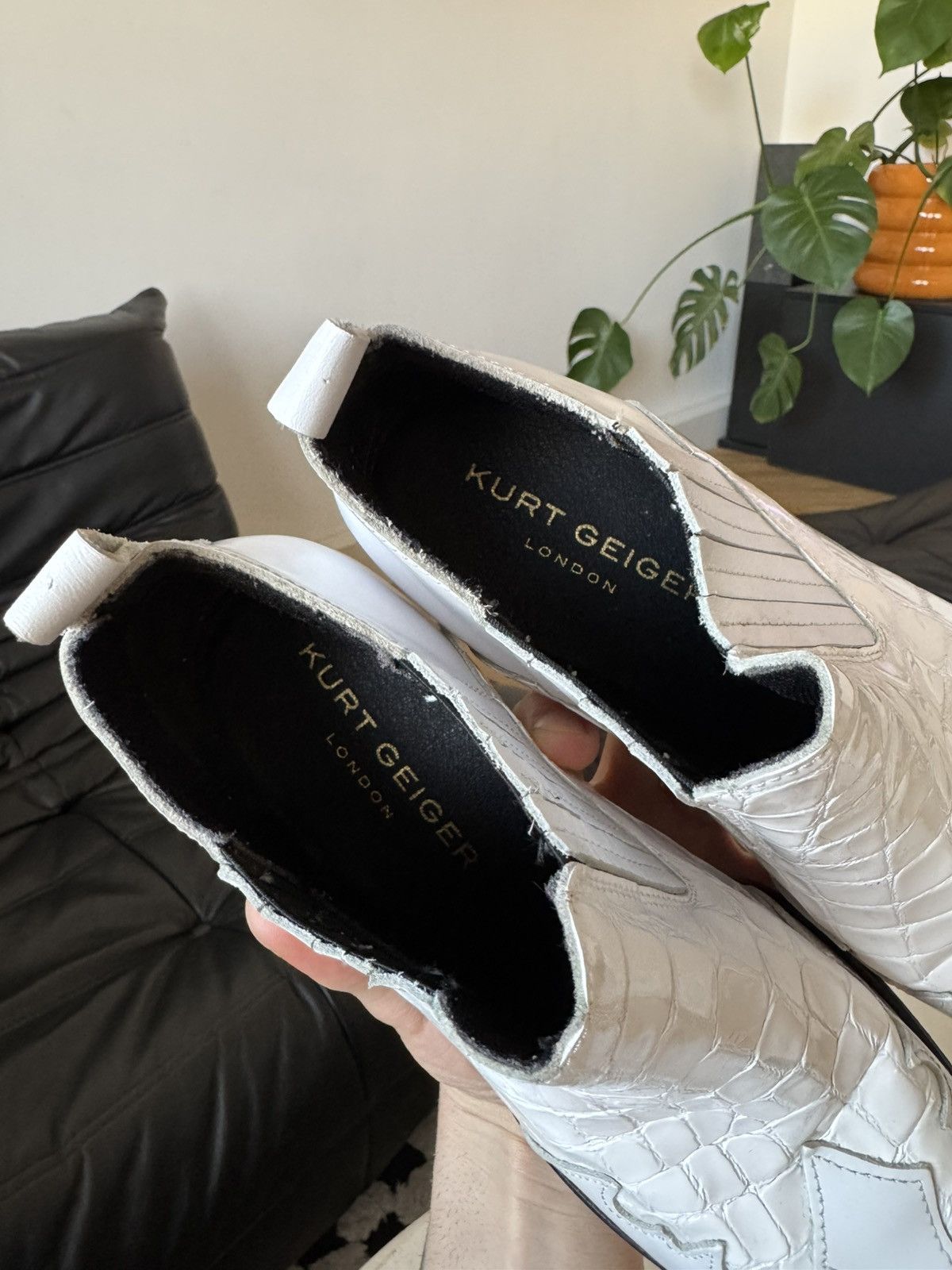 Kurt Geiger Vintage Women’s Cowboy Patent Leather Boots White Hype Rare Size US 9 / IT 39 - 8 Thumbnail