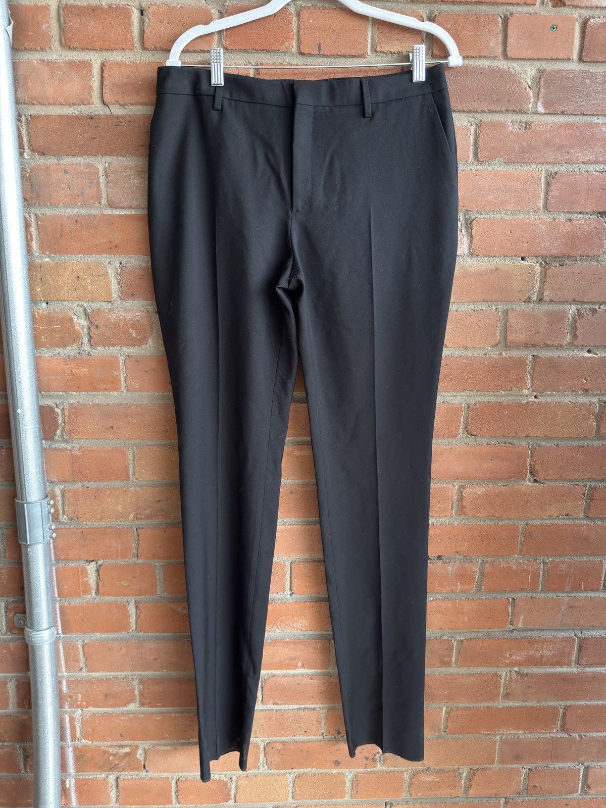 Saint Laurent Paris Saint Laurent Paris Black Wool Trousers Size 32" / US 10 / IT 46 - 1 Thumbnail