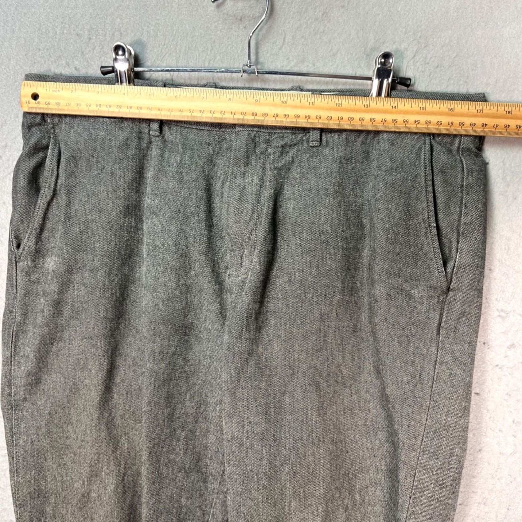J.Crew J. Crew Mens 34x29 Heather Gray Cotton Pants Relaxed Fit Casual Trousers Size US 34 / EU 50 - 6 Thumbnail