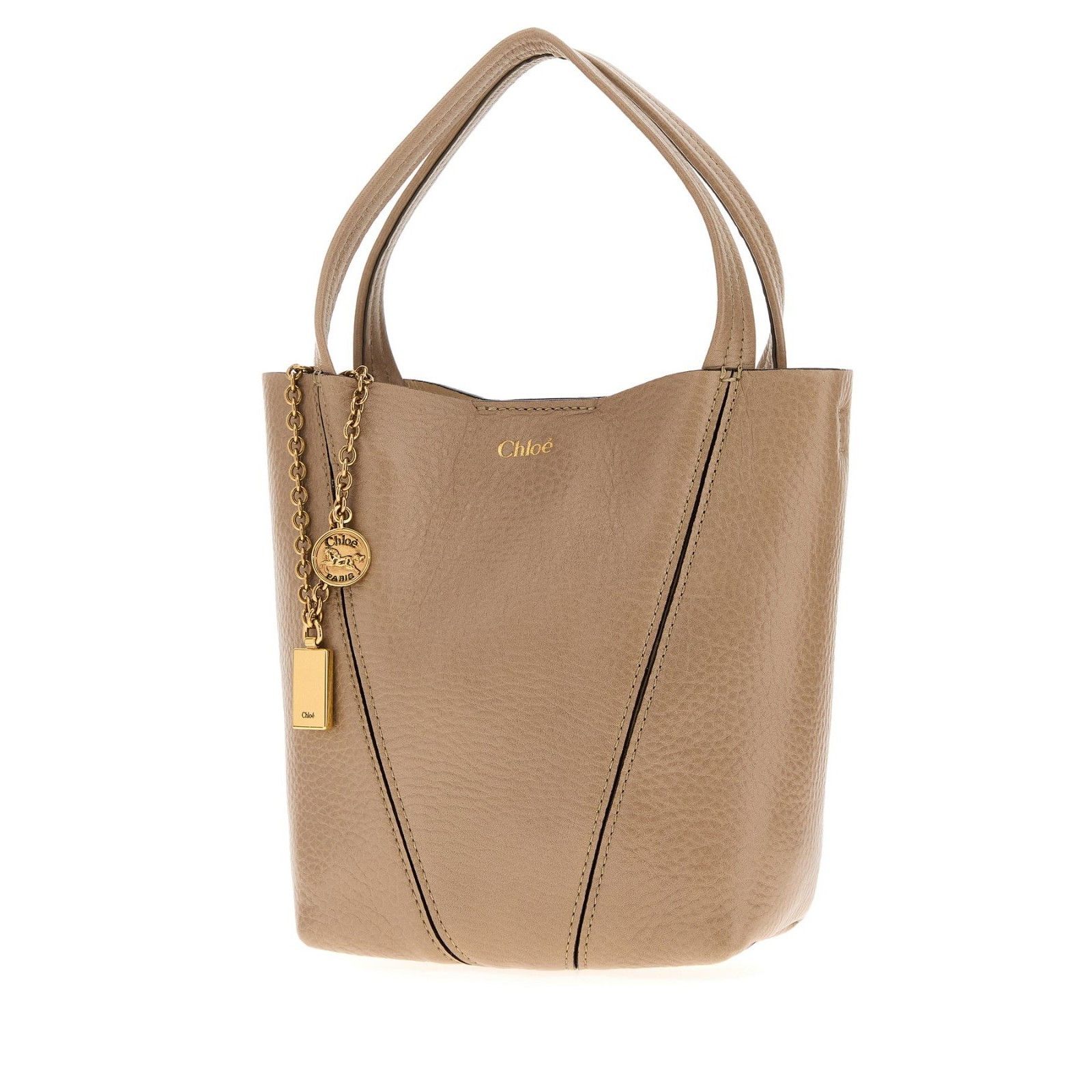 Chloe Chloe Small Spin Boyish Brown Grained Leather Tote Bag New & Size ONE SIZE - 2 Thumbnail