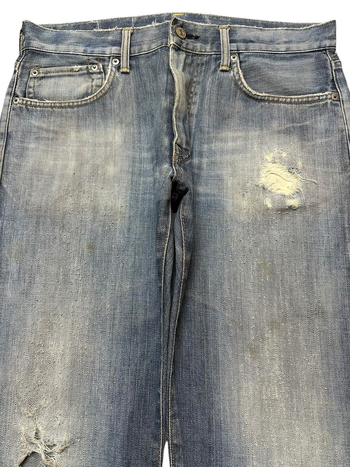 Edwin Vintage Edwin Faded Wash Distressed Style Baggy Jeans Size US 34 / EU 50 - 3 Thumbnail