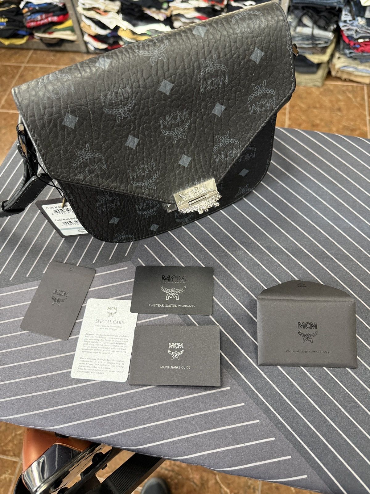 MCM ❗️NWT 🇮🇹 MCM Visetos Monogram Patricia Shoulder Bag Rare Size ONE SIZE - 11 Thumbnail