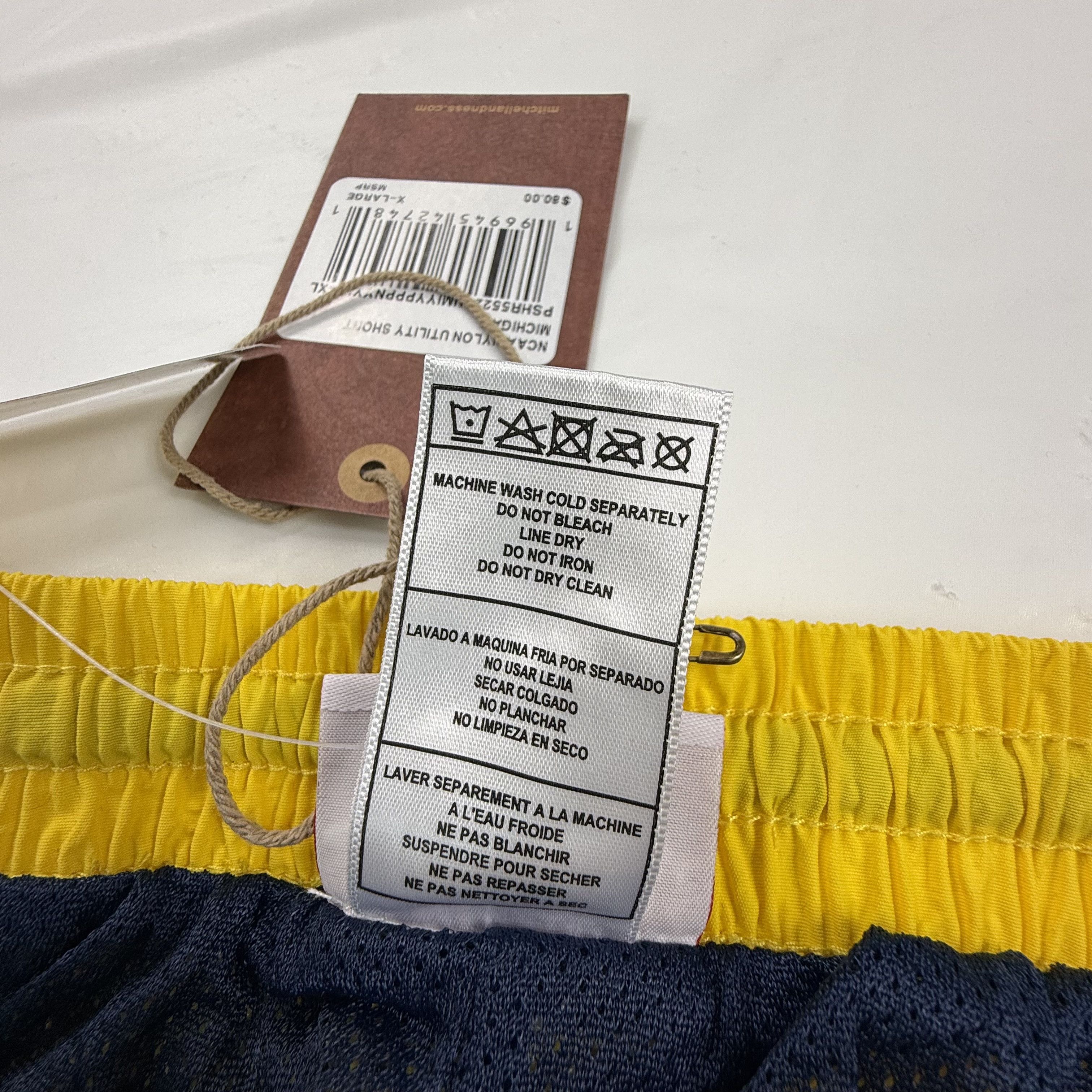 Mitchell & Ness Mitchell & Ness Michigan Wolverines Nylon Utility Shorts Size US 36 / EU 52 - 9 Thumbnail