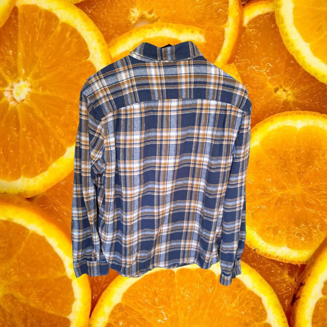 Lucky Brand Lucky Brand Classic Fit Blue, White and Orange Flannel Size Size US L / EU 52-54 / 3 - 4 Thumbnail