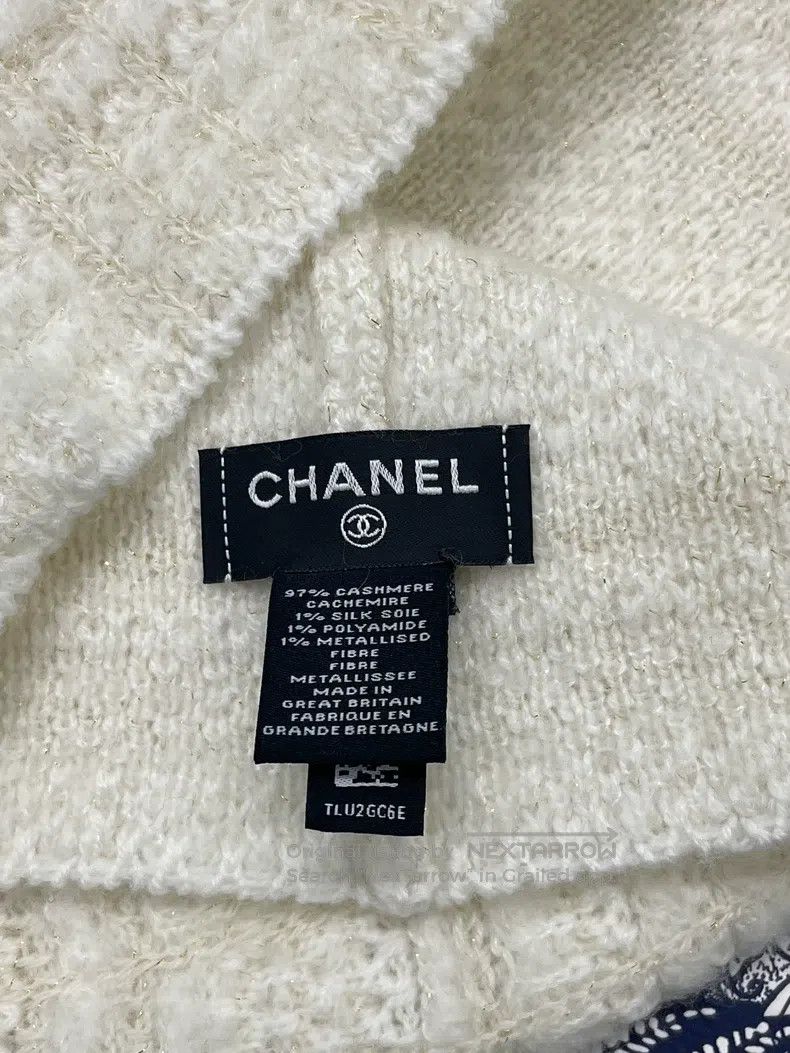 Chanel Chanel 26C new white gold thread double C large logo cashm Size ONE SIZE - 4 Thumbnail