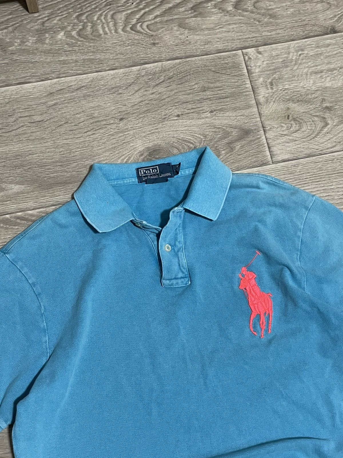 Polo Ralph Lauren × Ralph Lauren × Vintage Vintage Polo T-Shirt Polo Ralph Lauren Big Pony blue #3 PRL Size US L / EU 52-54 / 3 - 2 Thumbnail