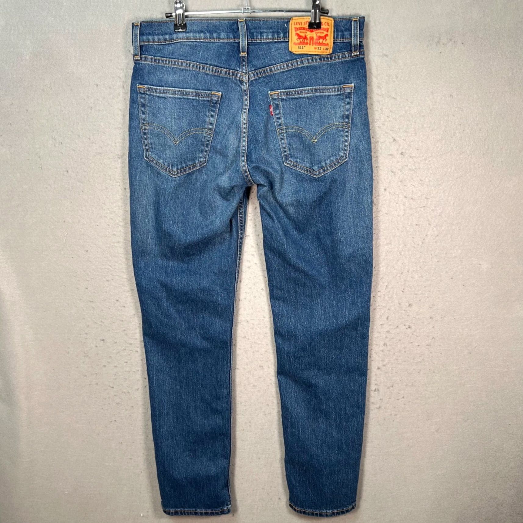 Levi's Levis 511 Jeans Slim Fit Denim 32x32 Blue Medium Wash Men Regular Size 32 Pocket 5 Size US 32 / EU 48 - 2 Thumbnail