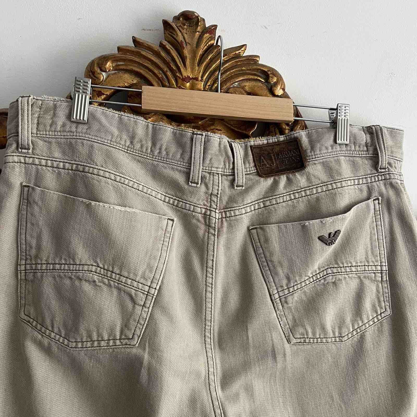 Designer × Giorgio Armani Vintage Giorgio Armani Trousers Beige Pants SZ 38 Size US 36 / EU 52 - 4 Thumbnail