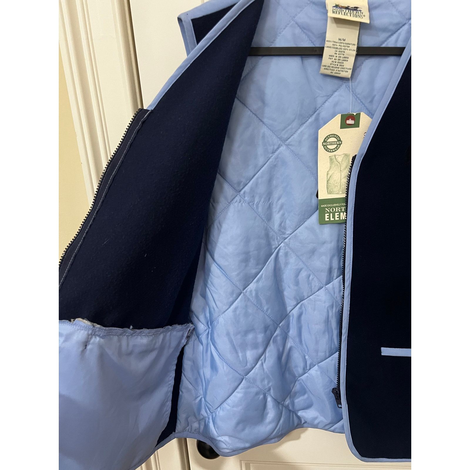 Northern Reflections vintage Winter Vest Zip up Fleece Outerwear 3M insulation Size M / US 6-8 / IT 42-44 - 11 Thumbnail
