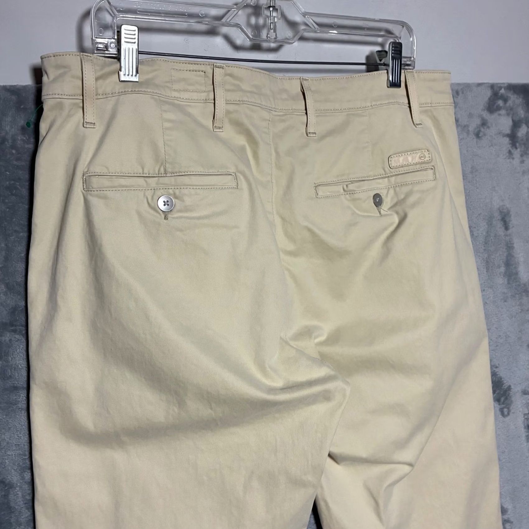 Vintage AG Adriano Goldschmied Marshall Slim Trouser Chino Pants Mens 36x34 Tan Size US 36 / EU 52 - 4 Thumbnail