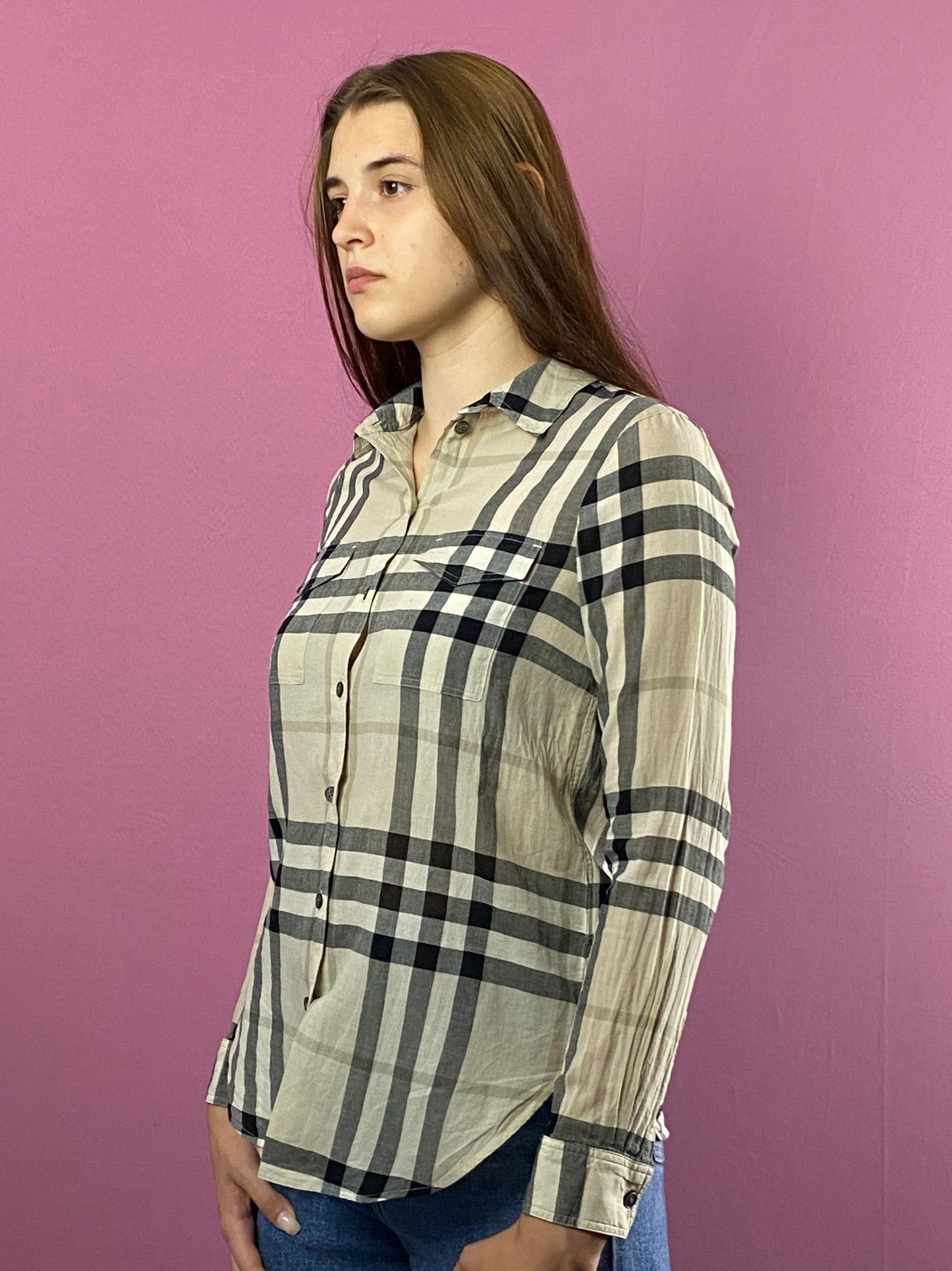 Burberry × Vintage Burberry Nova Check Shirt Vintage Women's Plaid Shirt - S Size S / US 4 / IT 40 - 1 Thumbnail