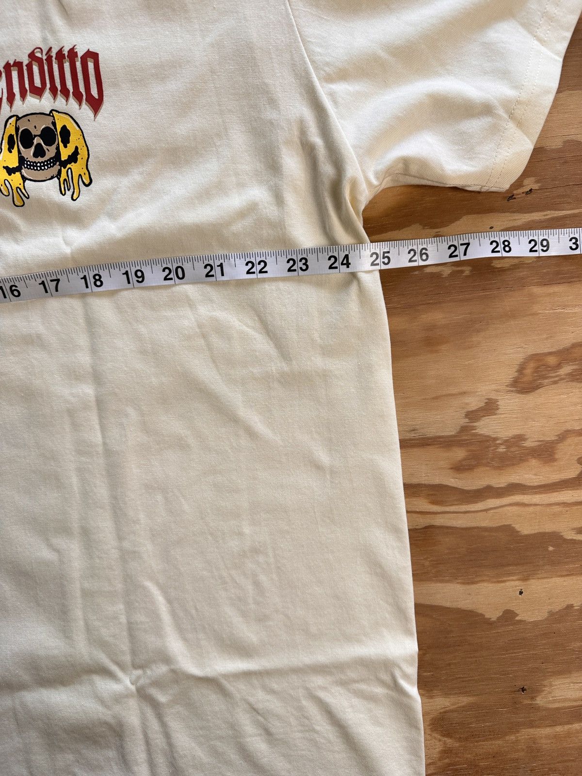 Other BENDITTO Threads Skull , Streetwear Shirt | Cream Tee XXL | Size US XXL / EU 58 / 5 - 8 Thumbnail