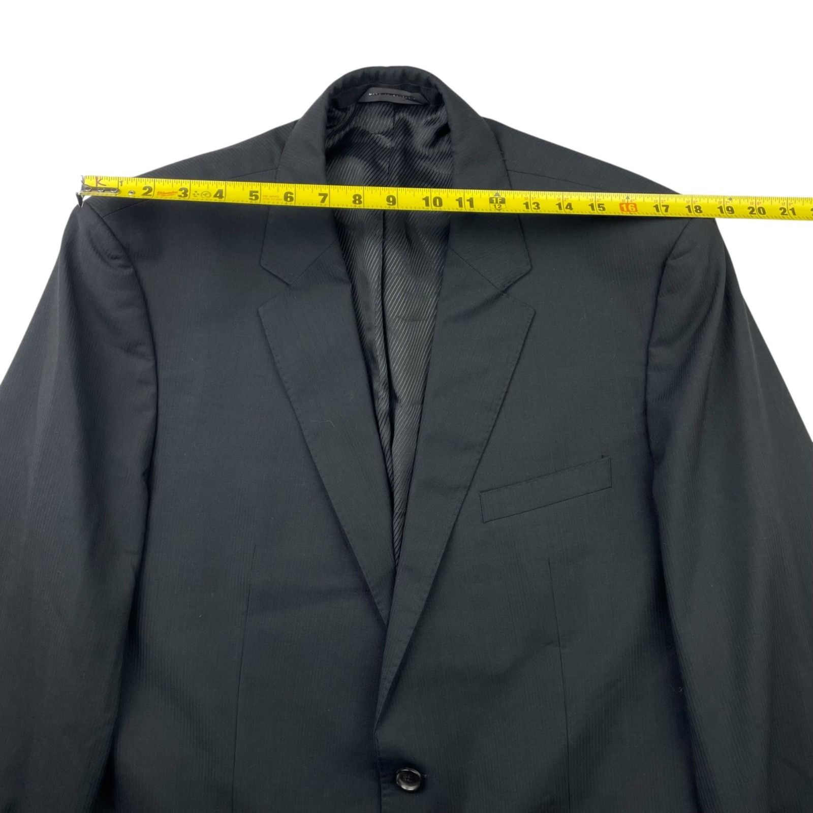 Hugo Boss Hugo Boss Men's James3/Sharp5 100% Wool 2-Button Blazer Blac Size 46L - 10 Thumbnail