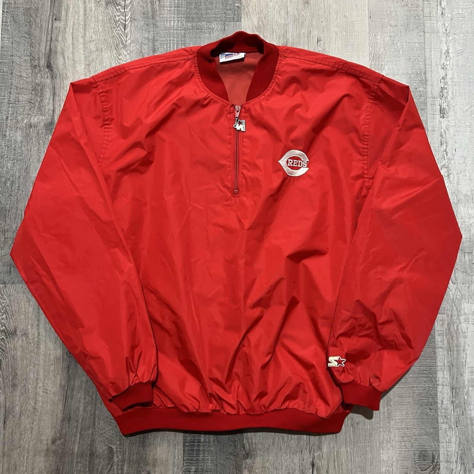 Starter VTG 1980s Cincinnati Reds Nylon Starter Windbreaker Jacket Size US XL / EU 56 / 4 - 1 Thumbnail