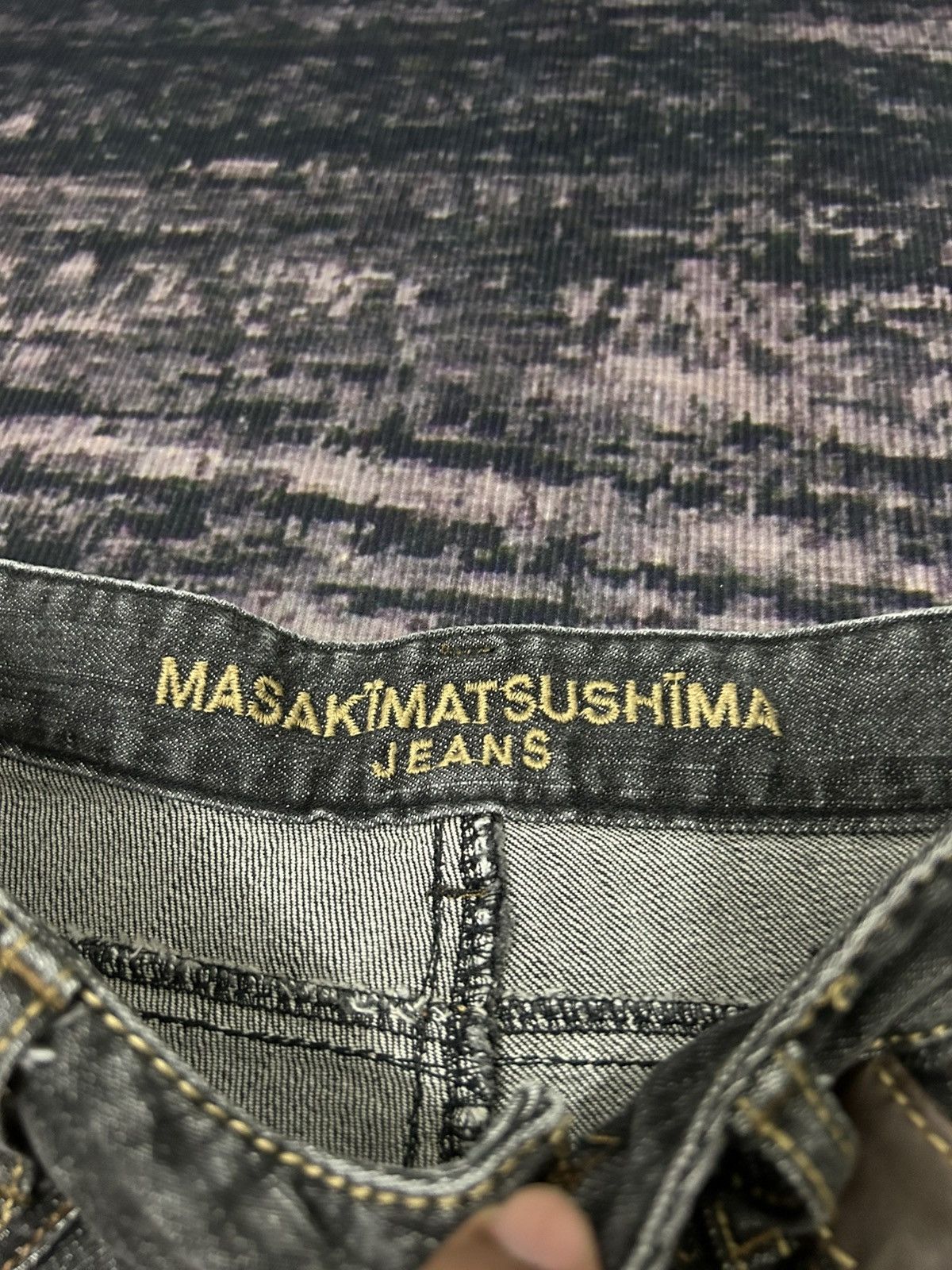 Japanese Brand 🔥🇯🇵 MASAKIMATSUSHIMA Japan Leather Pocket Flare Jeans Size US 27 - 13 Thumbnail