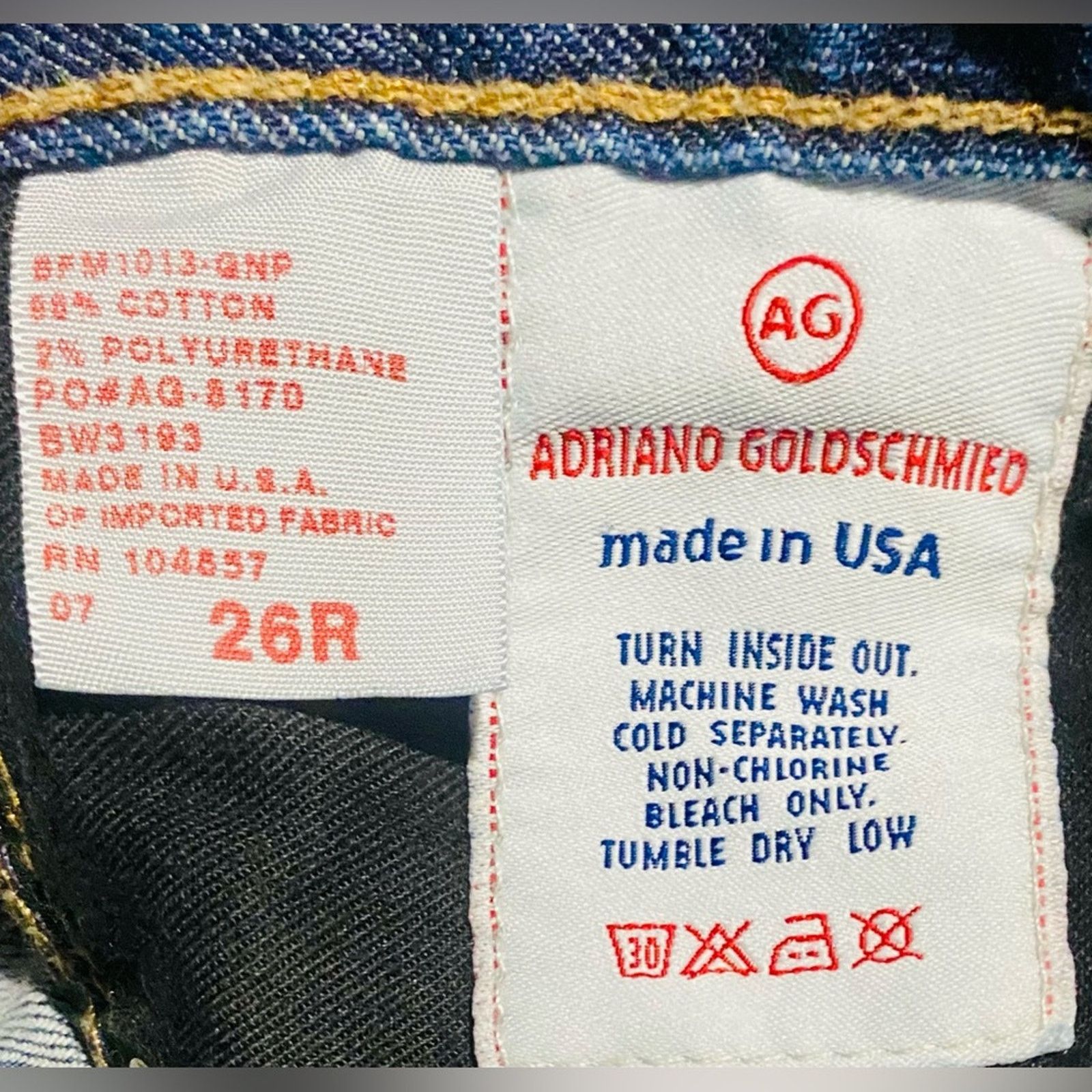 AG Adriano Goldschmied ADRIANO GOLDSCHMIED SLIM STRAIGHT JEANS Size 26" / US 2 / IT 38 - 6 Thumbnail
