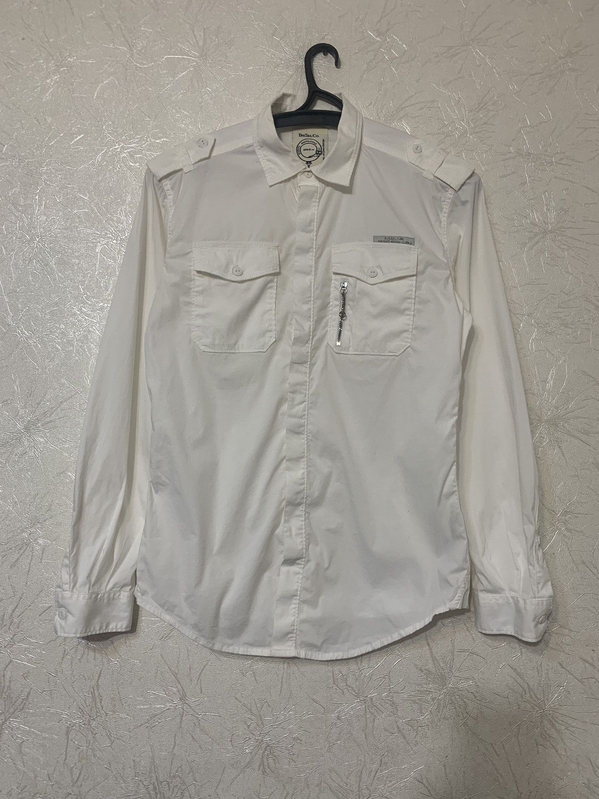 Diesel White Men’s Slimfit Avant Garde Shirt Button Up Small