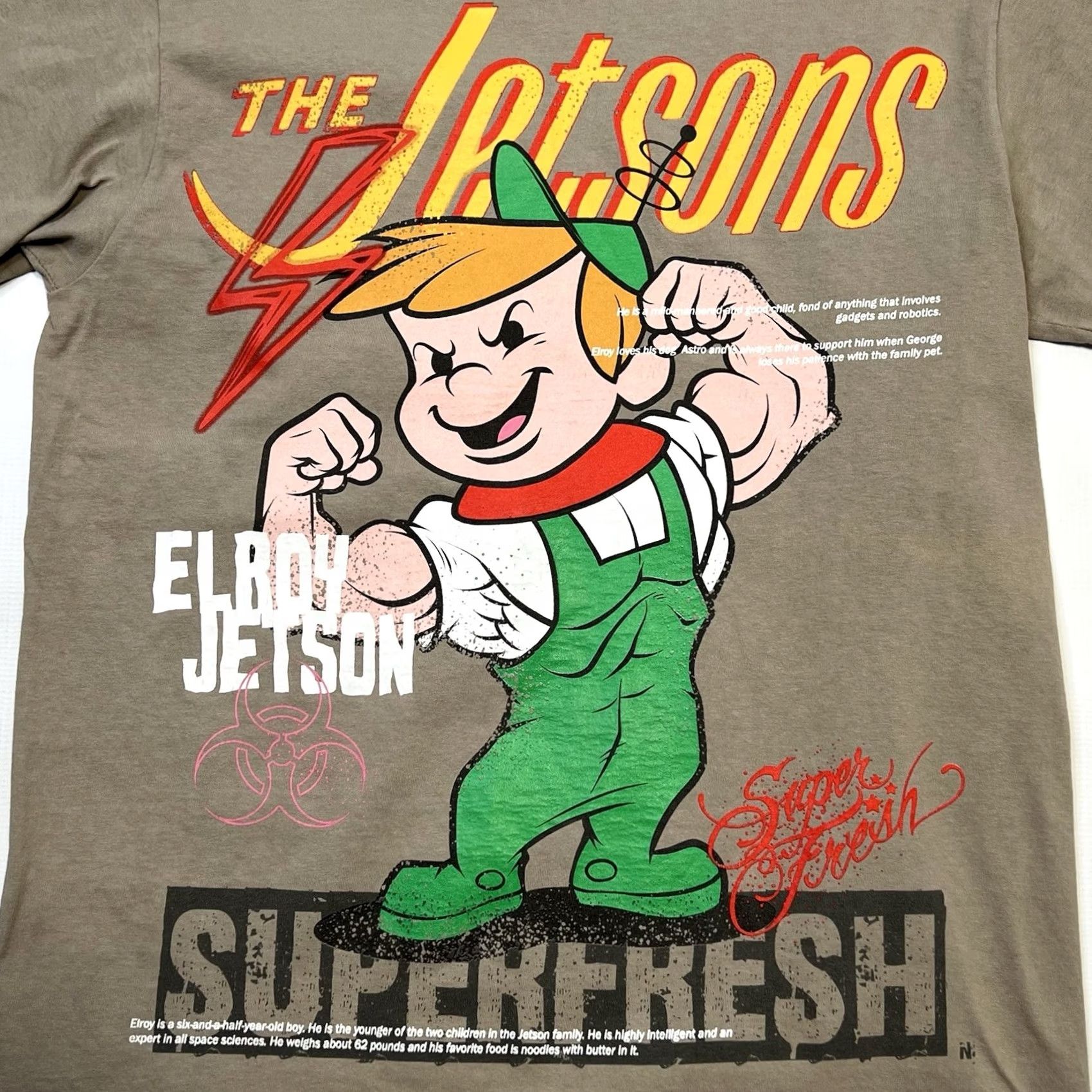 Vintage VINTAGE Superfresh Limited Edition Elroy Jetson Bodybuilder Graphic Tee M Mens Brown Crew Neck Short Sleeve Logo 90s Size US M / EU 48-50 / 2 - 2 Thumbnail