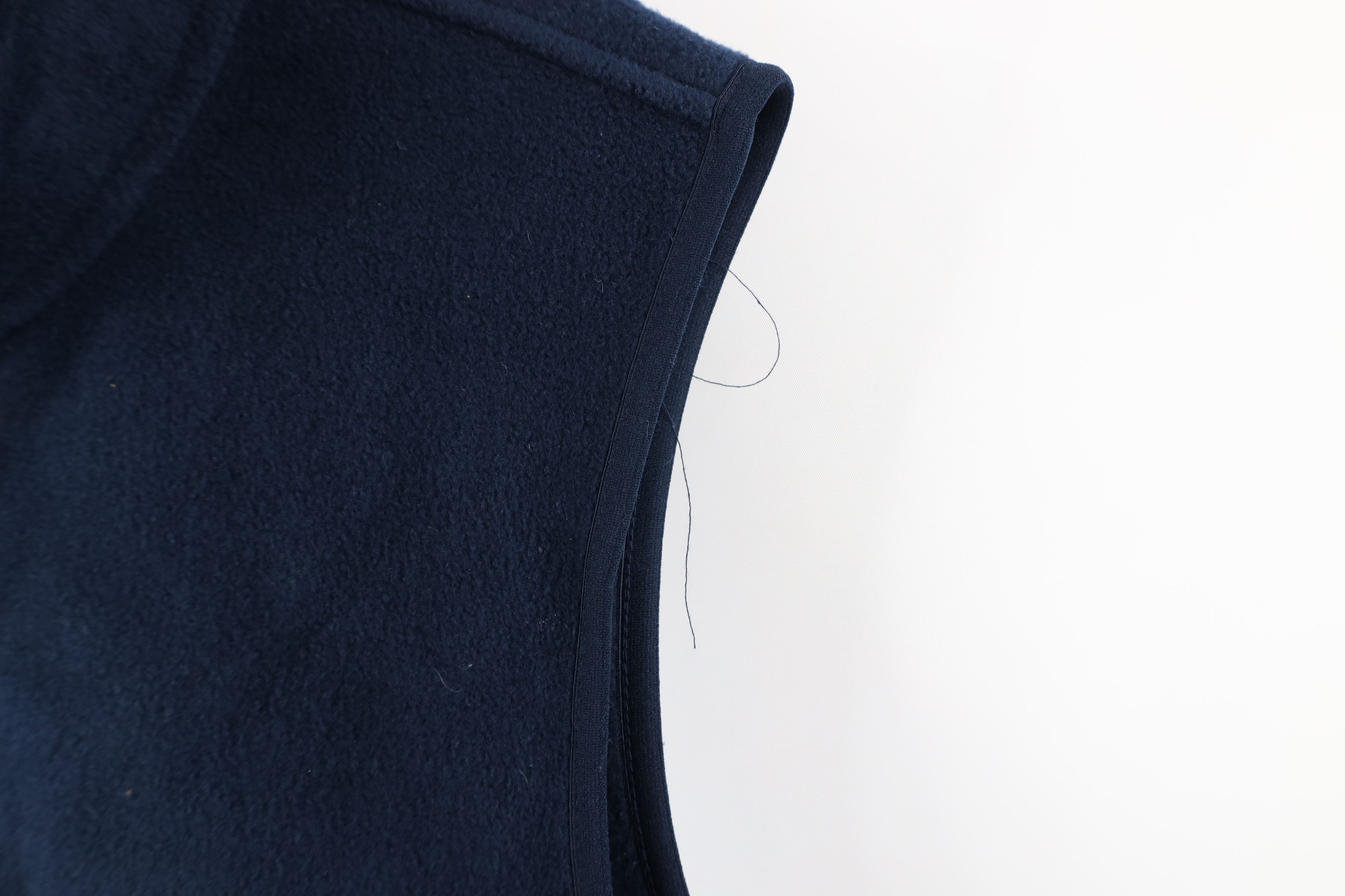 Gap × Vintage Vintage 90s Gap Faded Blank Full Zip Fleece Vest Jacket Blue Size US S / EU 44-46 / 1 - 5 Thumbnail