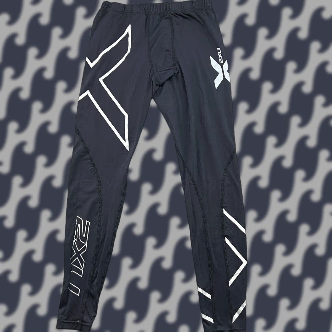 2XU 2XU Mens Compression Pants Medium Sport Spandex Elite Black Tights Athletic Shirt? Size US 31 - 1 Thumbnail