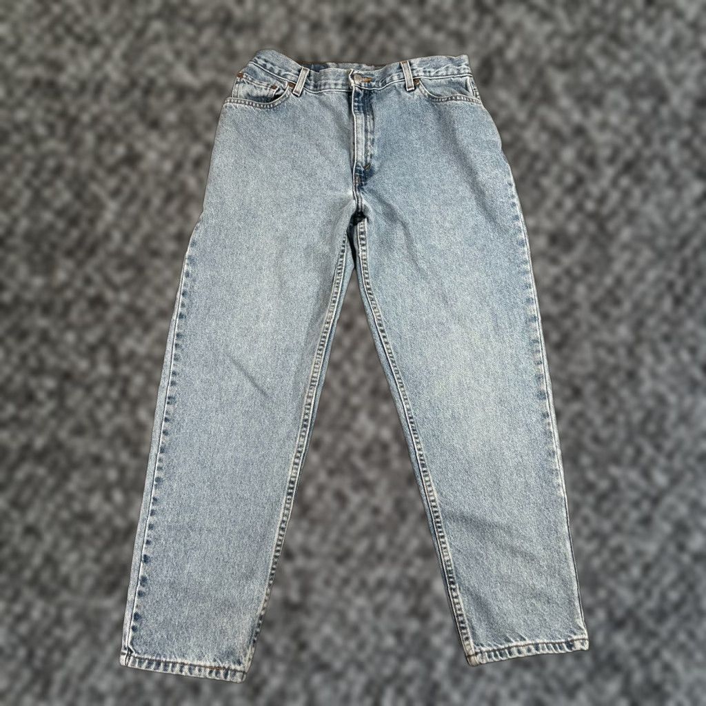 Levi's VINTAGE Levi's 550 Jeans Women's 14 Mis Stone Wash Relaxed Fit Tapered Leg 90s Cowboy USA Denim Blue 550 Model Mens Womens Size 36" / US 14 / IT 50 - 1 Thumbnail