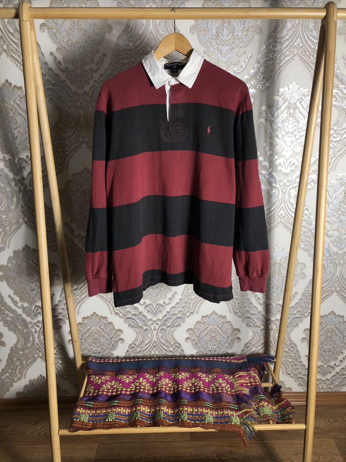Polo Ralph Lauren VINTAGE POLO RALPH LAUREN SPORT DESIGNER RUGBY RETRO Y2K 90s Size US L / EU 52-54 / 3 - 1 Thumbnail