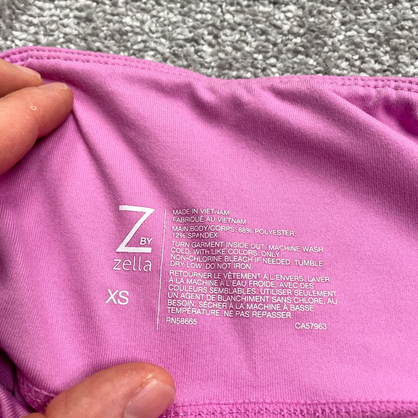 Vintage Z by Zella Compression Leggings Women XS Pink Pocket Athletic Active Gym 23x24.5 Size 26" / US 2 / IT 38 - 7 Thumbnail