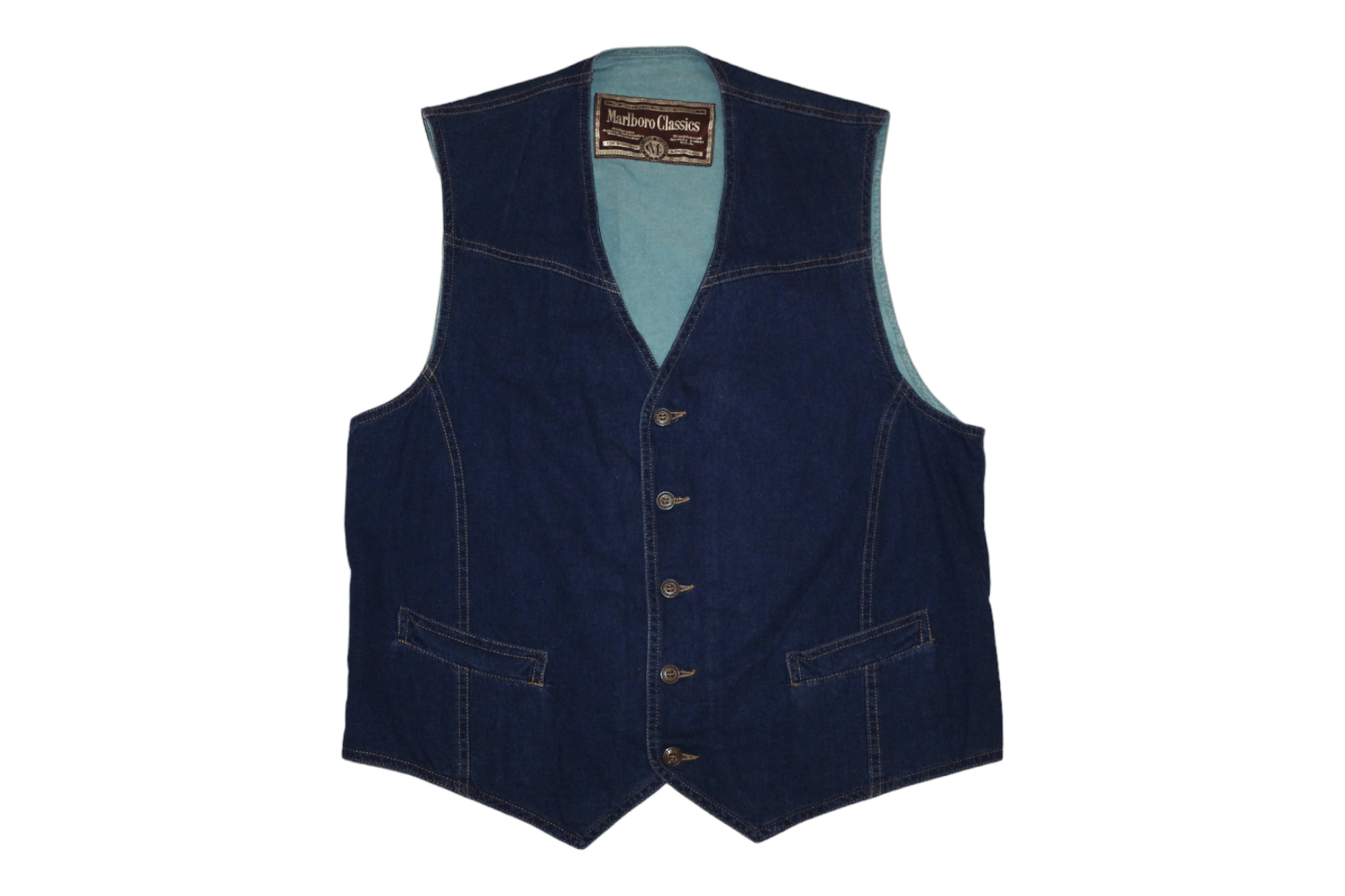 Marlboro Classics 🔥 90s Marlboro Classics Patchwork & Denim Two Blocks Vest Size US L / EU 52-54 / 3 - 2 Thumbnail