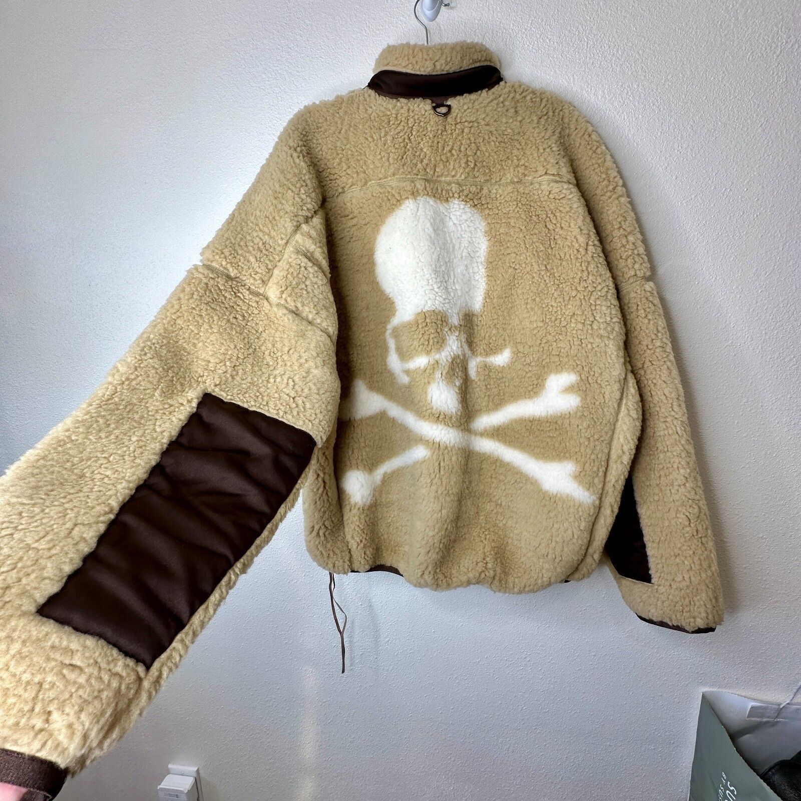 Mastermind World Mastermind World Tan Cashmere Sherpa Jacket Skull Crossbone Size M / US 6-8 / IT 42-44 - 10 Thumbnail