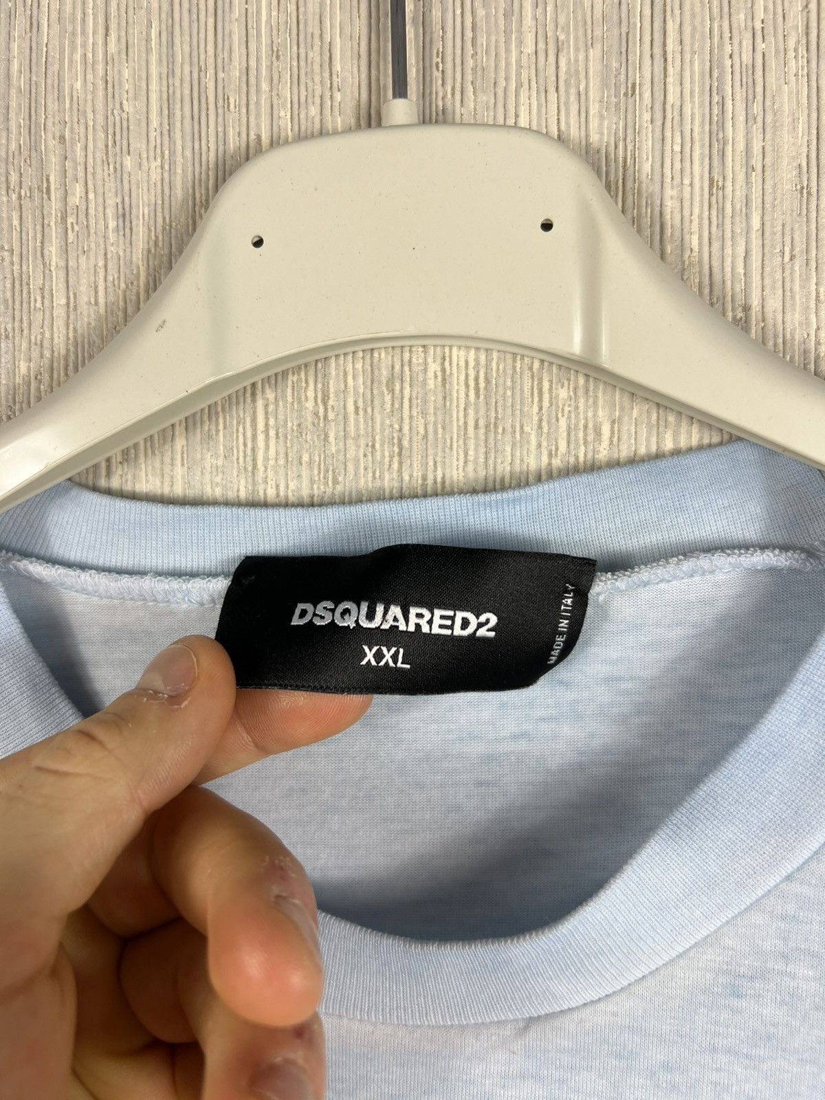 Dsquared2 Dsquared2 light blue t-shirt distressed central logo tee Size US XXL / EU 58 / 5 - 13 Thumbnail