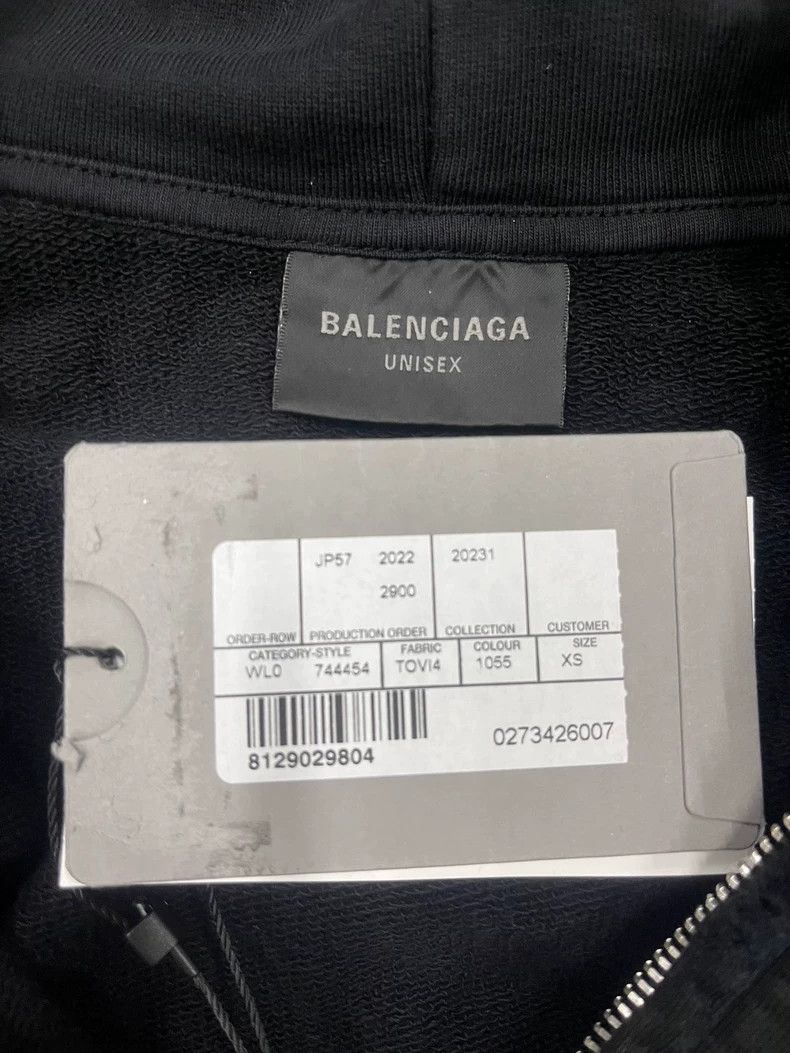 Balenciaga Balenciaga 23 FW destroyed zipper hoodie jacket 2504-Nextar Size US XS / EU 42 / 0 - 3 Thumbnail
