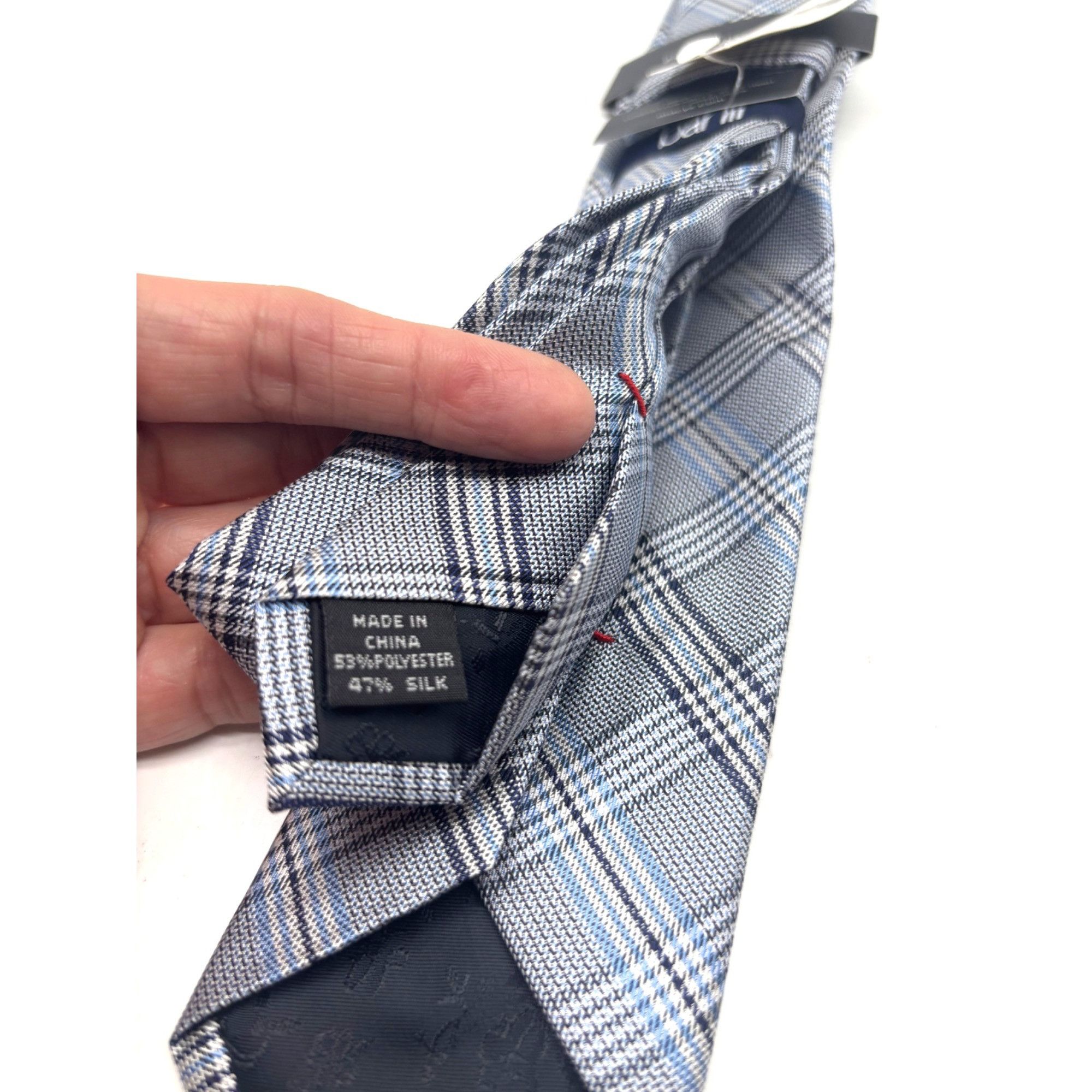 Bar III BAR III Carnaby Collection Harp Plaid Men’s Necktie, Blue, Size ONE SIZE - 8 Thumbnail