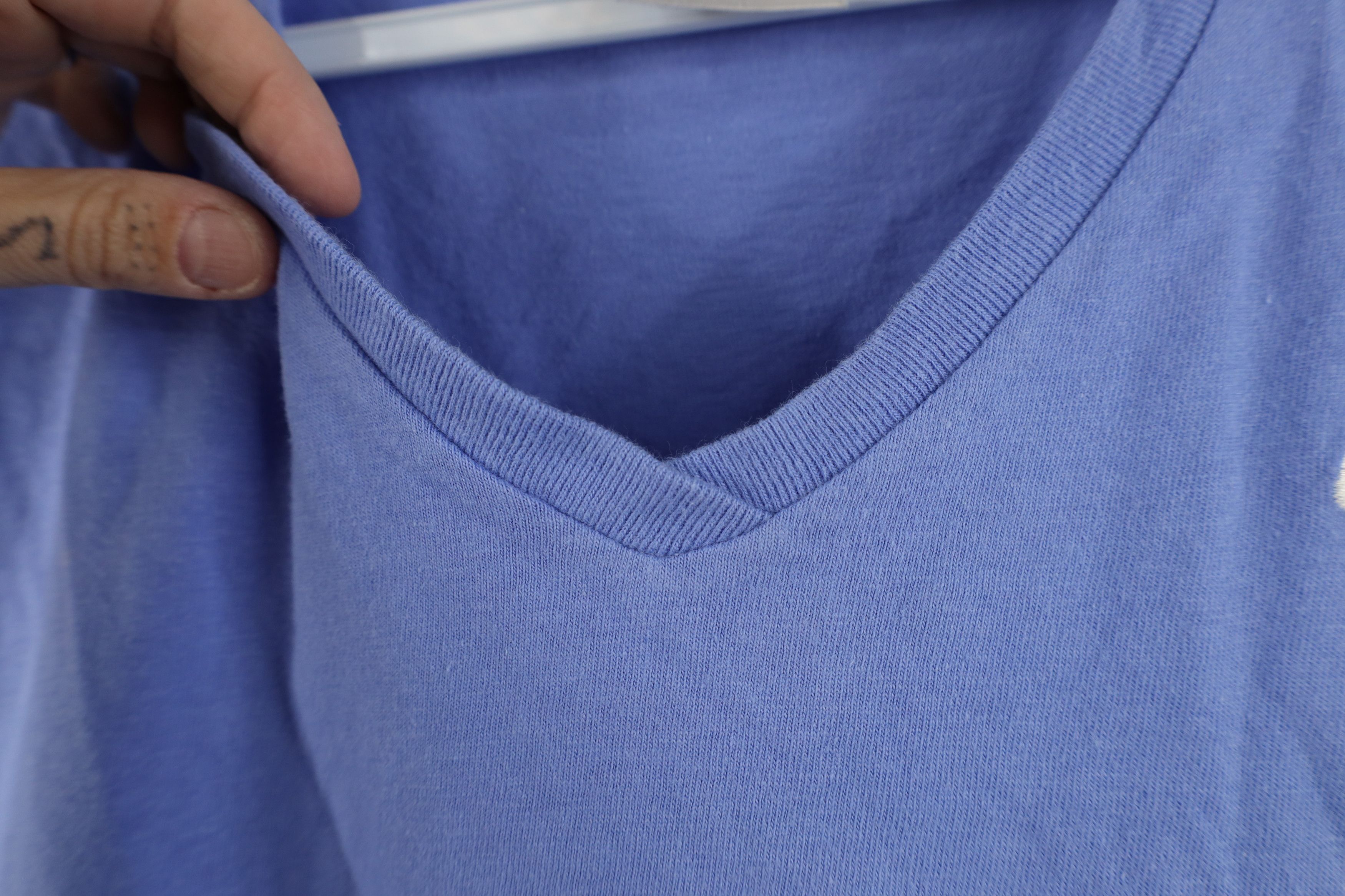 Nike Vintage 90s Y2K Nike Scott Mini Swoosh T-Shirt Periwinkle Size XL / US 12-14 / IT 48-50 - 5 Thumbnail