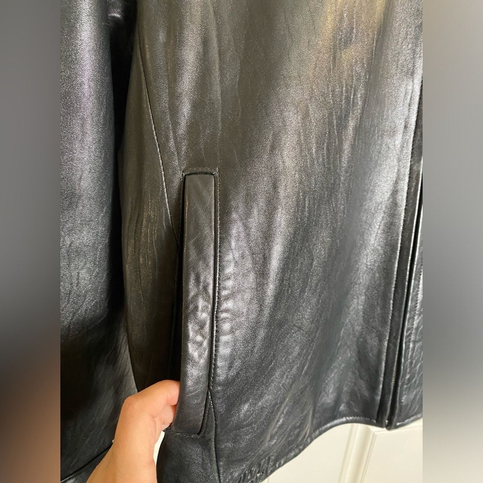 Excelled Excelled Vintage Genuine Leather Bomber Short Jacket Black M Size US M / EU 48-50 / 2 - 6 Thumbnail