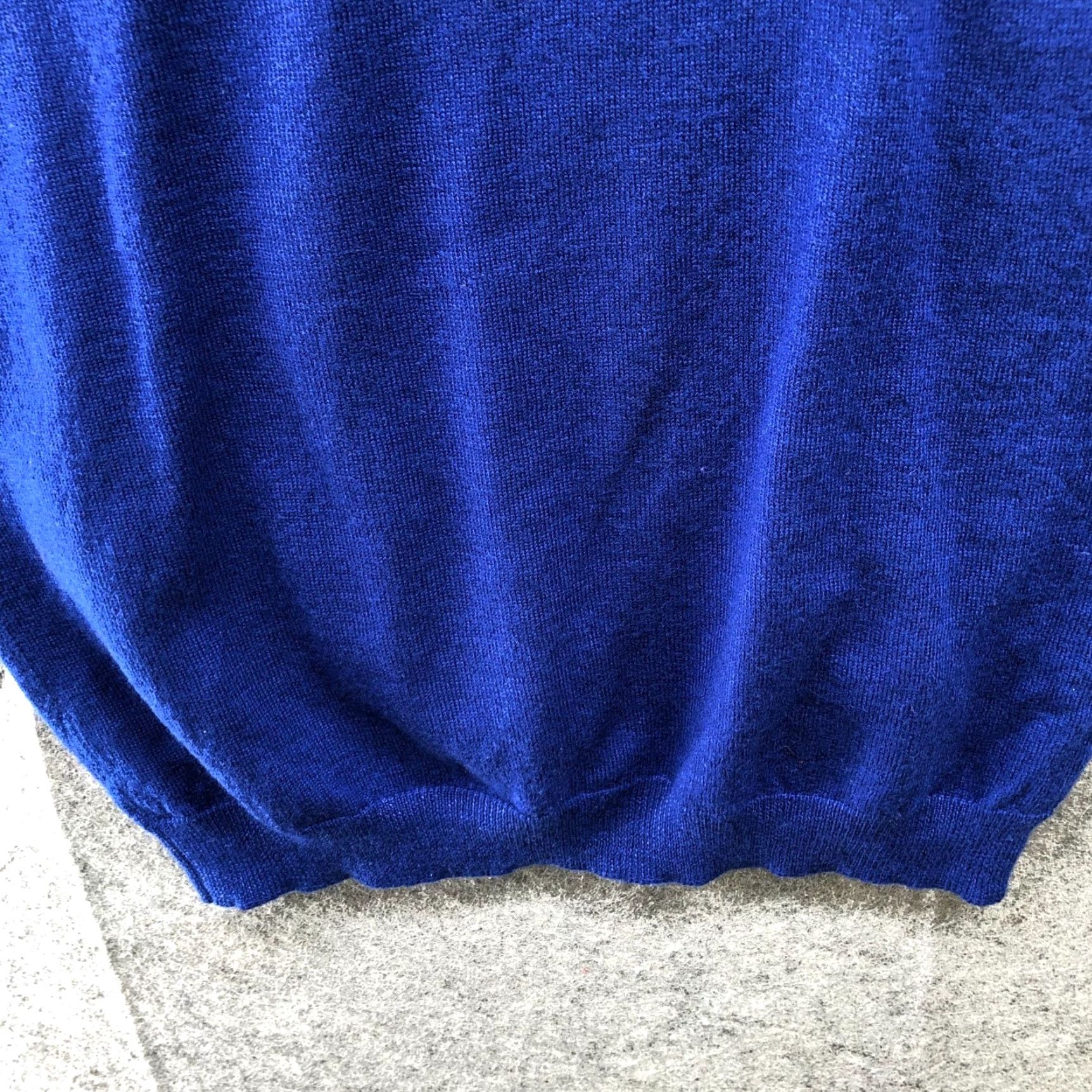 Sibling Sibling London Merino Wool Short Sleeve Sweater M Women Crochet Collar Blue Pink Size M / US 6-8 / IT 42-44 - 4 Thumbnail