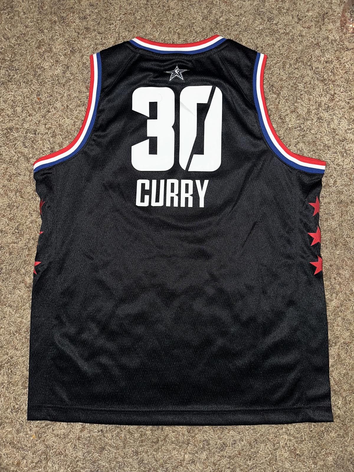 Nike Jordan Kids Boy’s NBA Warriors Curry 2019 NBA All-Star Game Swingman Jersey Size L / US 10 / IT 46 - 6 Thumbnail