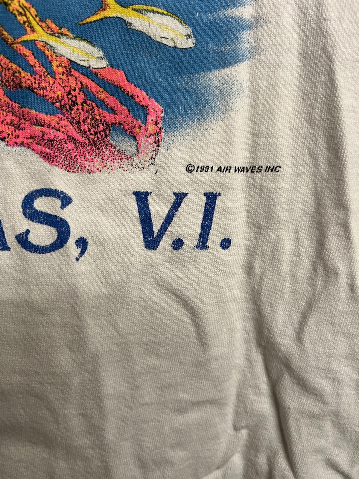 Fruit Of The Loom VTG St. Thomas Virgin Islands T-shirt Sea Turtles 1991 - M Size US M / EU 48-50 / 2 - 4 Thumbnail