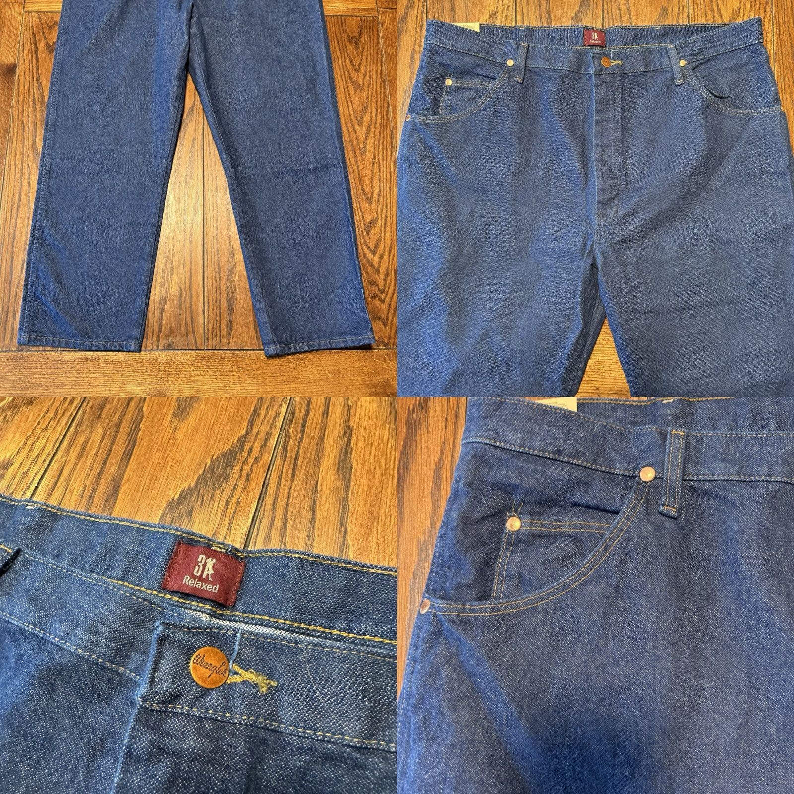 Wrangler VINTAGE Wrangler Jeans 42x30 Relaxed Denim Western Cowboy Boot Cut Mens Regular 42x30 Blue Cotton 5-Pocket Size US 42 / EU 58 - 8 Thumbnail