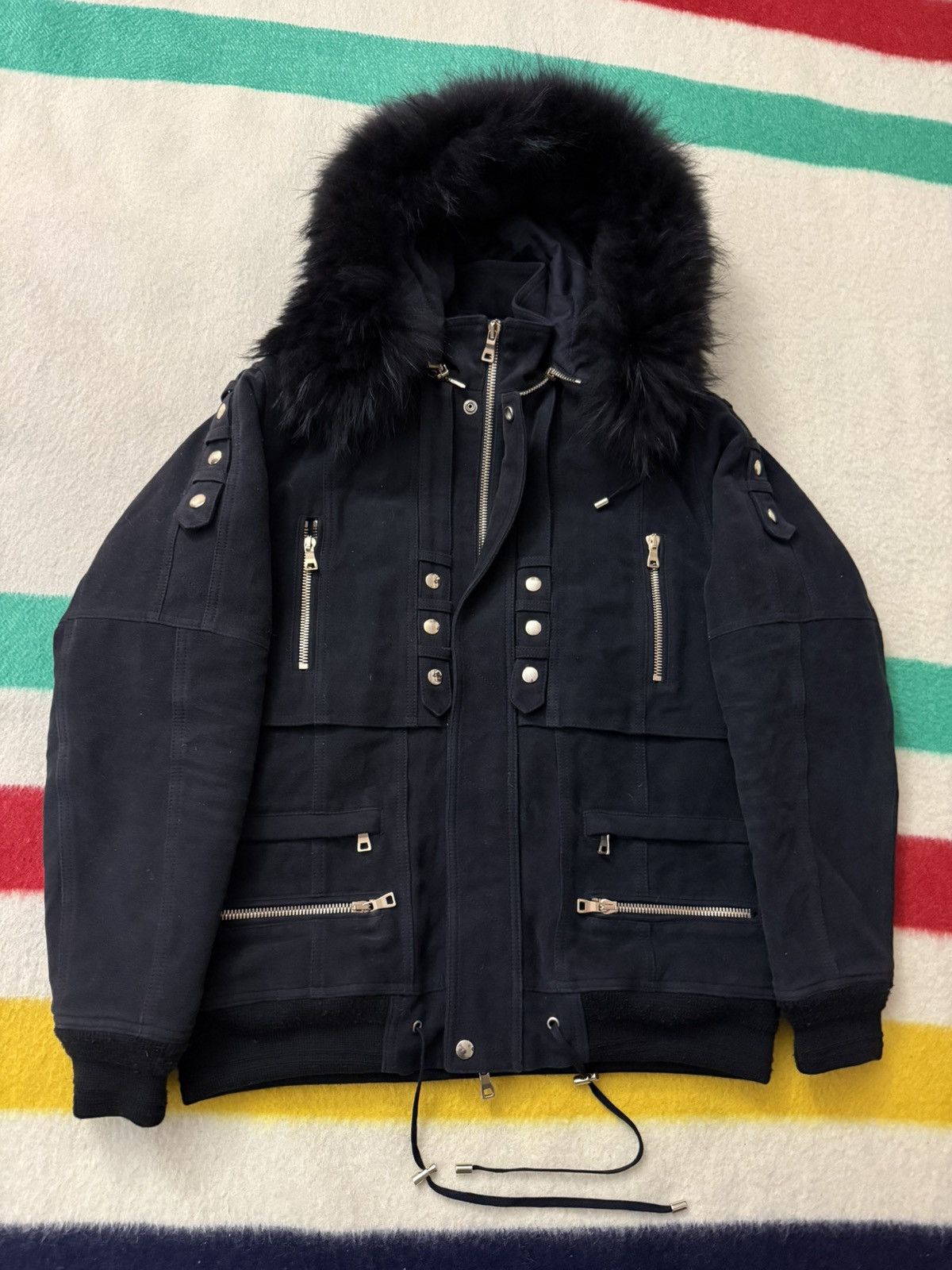 Balmain FW 2016 Balmain Military Raccoon Fur Trim Parka Size Large Size US L / EU 52-54 / 3 - 6 Thumbnail