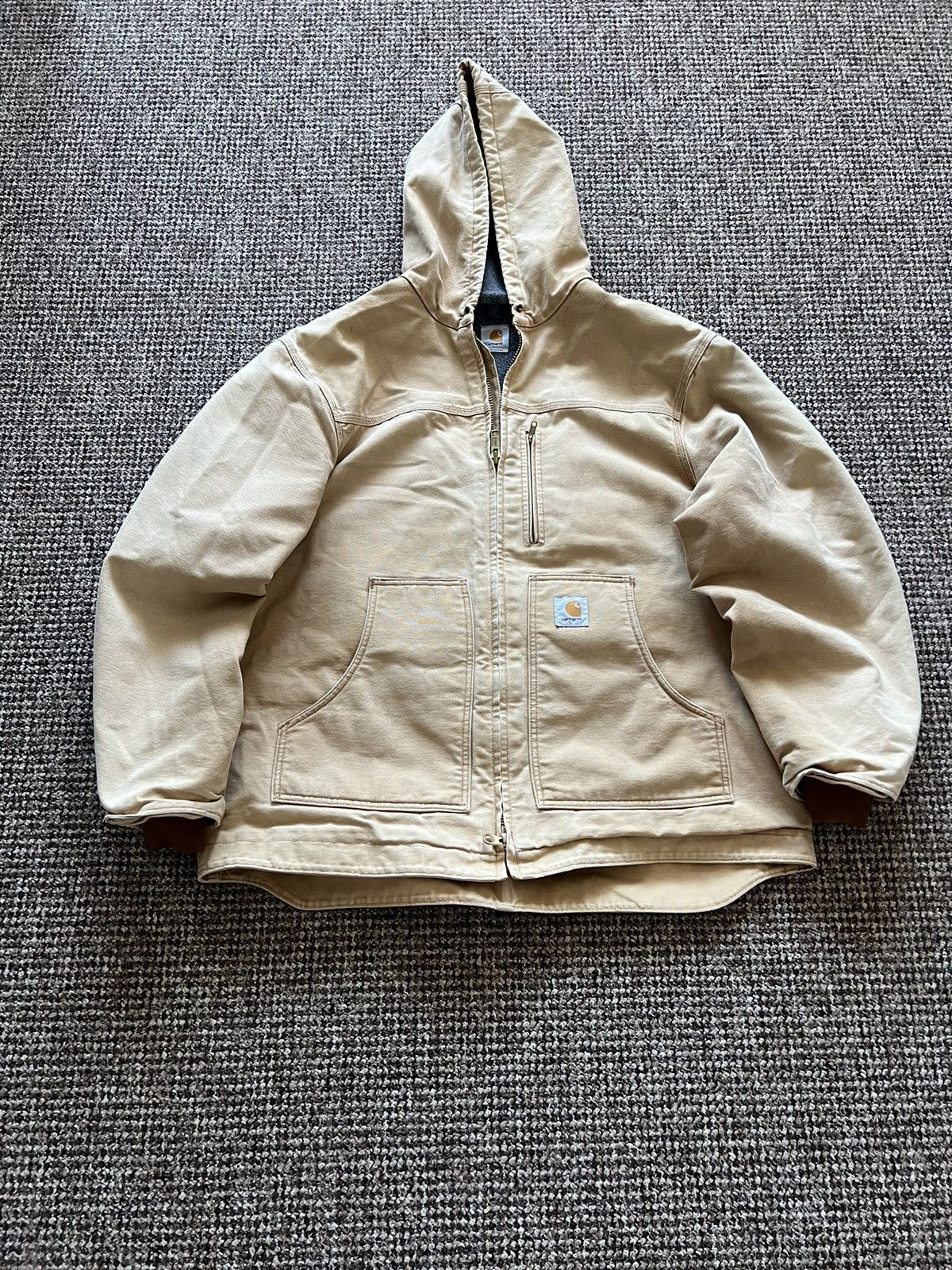 Carhartt CARHARTT VINTAGE ACTIVE JACKET FADED WORK ZIP HOODED FLEECE Size US XL / EU 56 / 4 - 2 Thumbnail